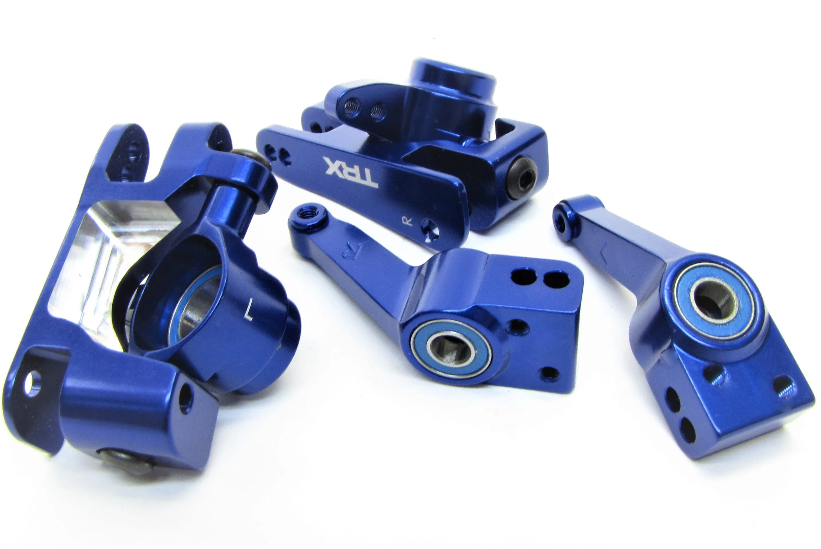 fits SLASH 4x4 ULTIMATE BLUE Aluminum C-HUBS Steering Blocks Carriers 68277-4 - Image 2