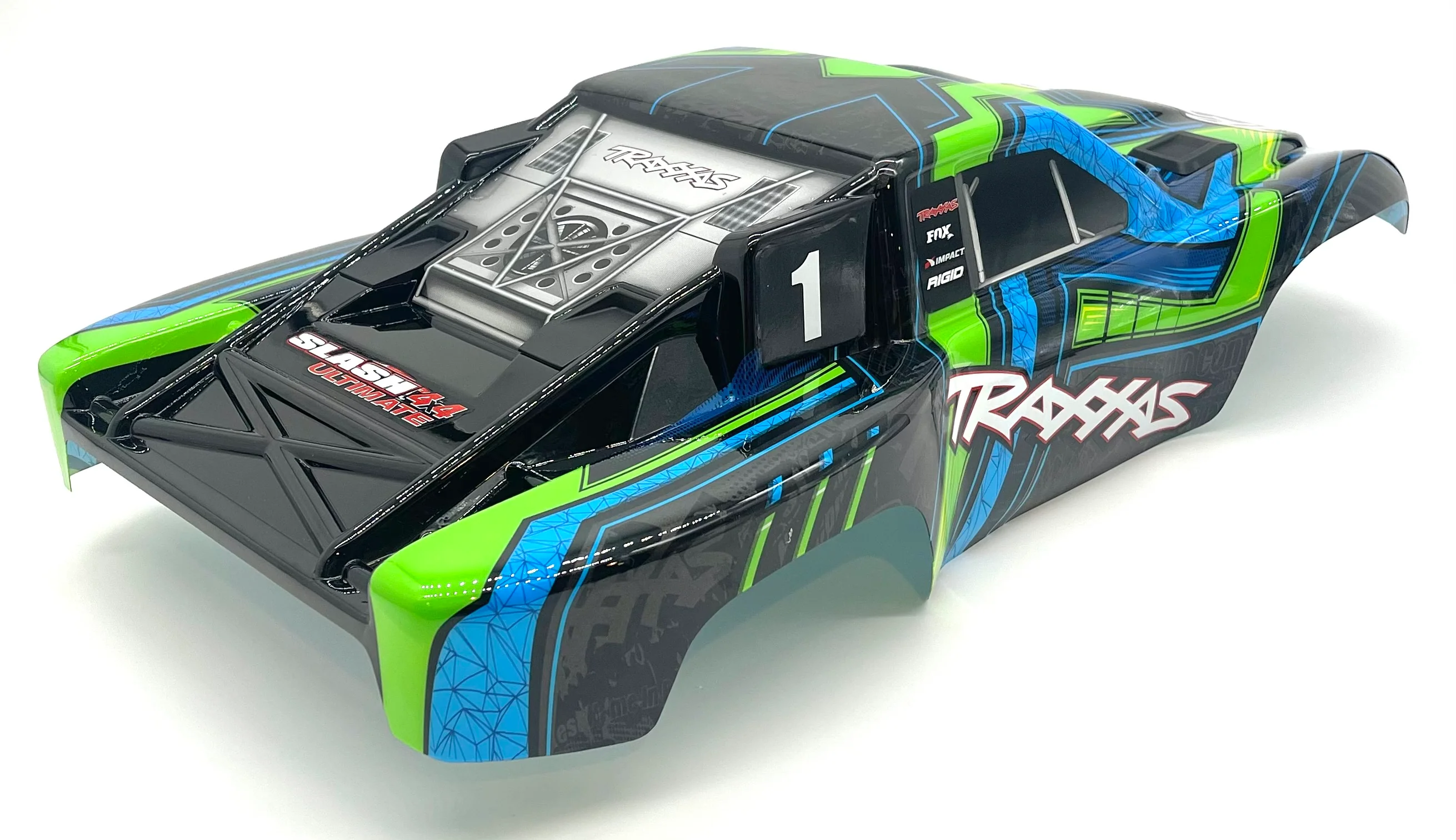 fits Slash 4x4 ULTIMATE Clipless BODY Shell (GREEN & Blue Cover Shell 68277-4 - Image 6
