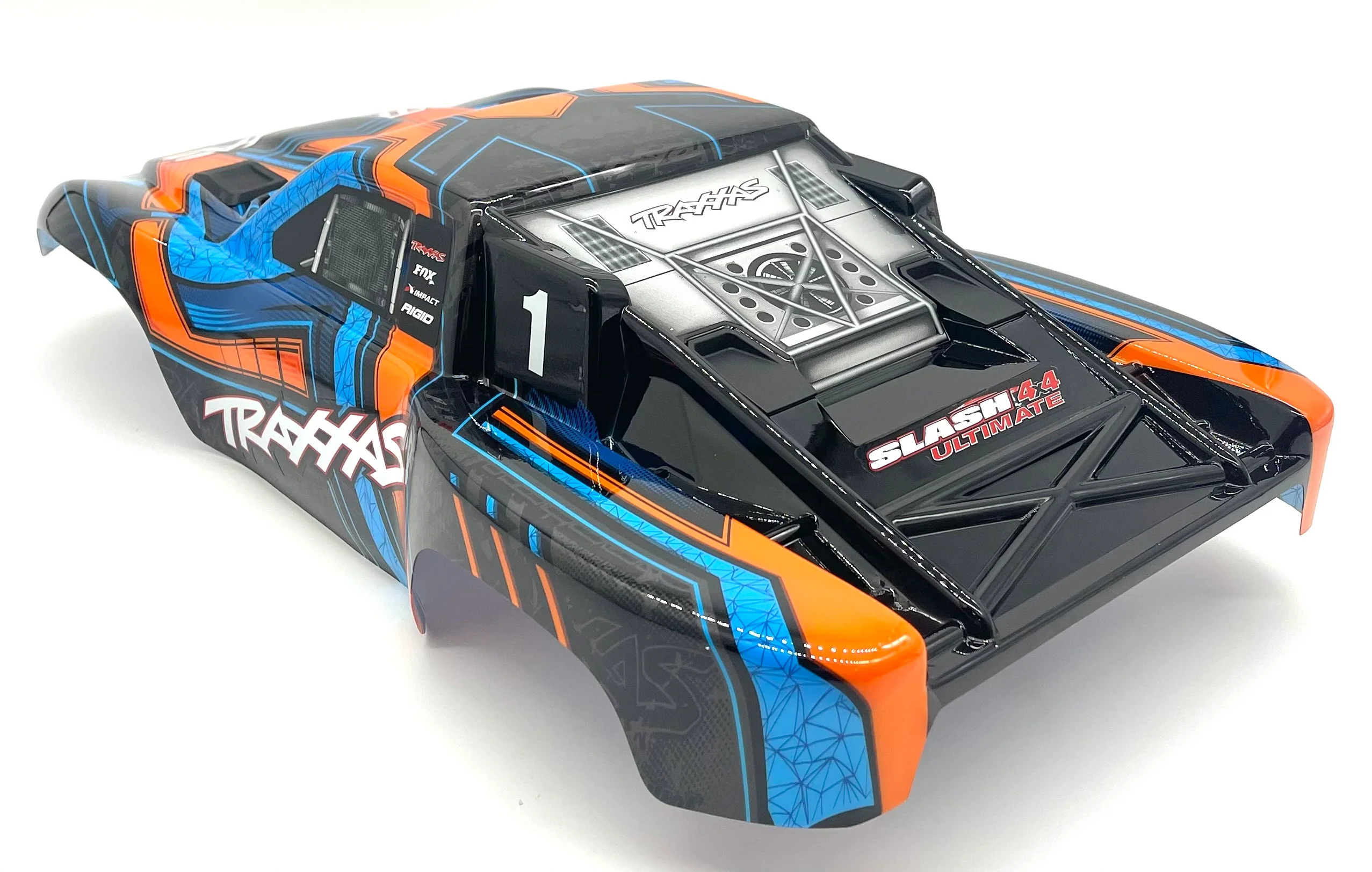 fits Slash 4x4 ULTIMATE Clipless BODY Shell (ORANGE & Blue Cover Shell 68277-4 - Image 5