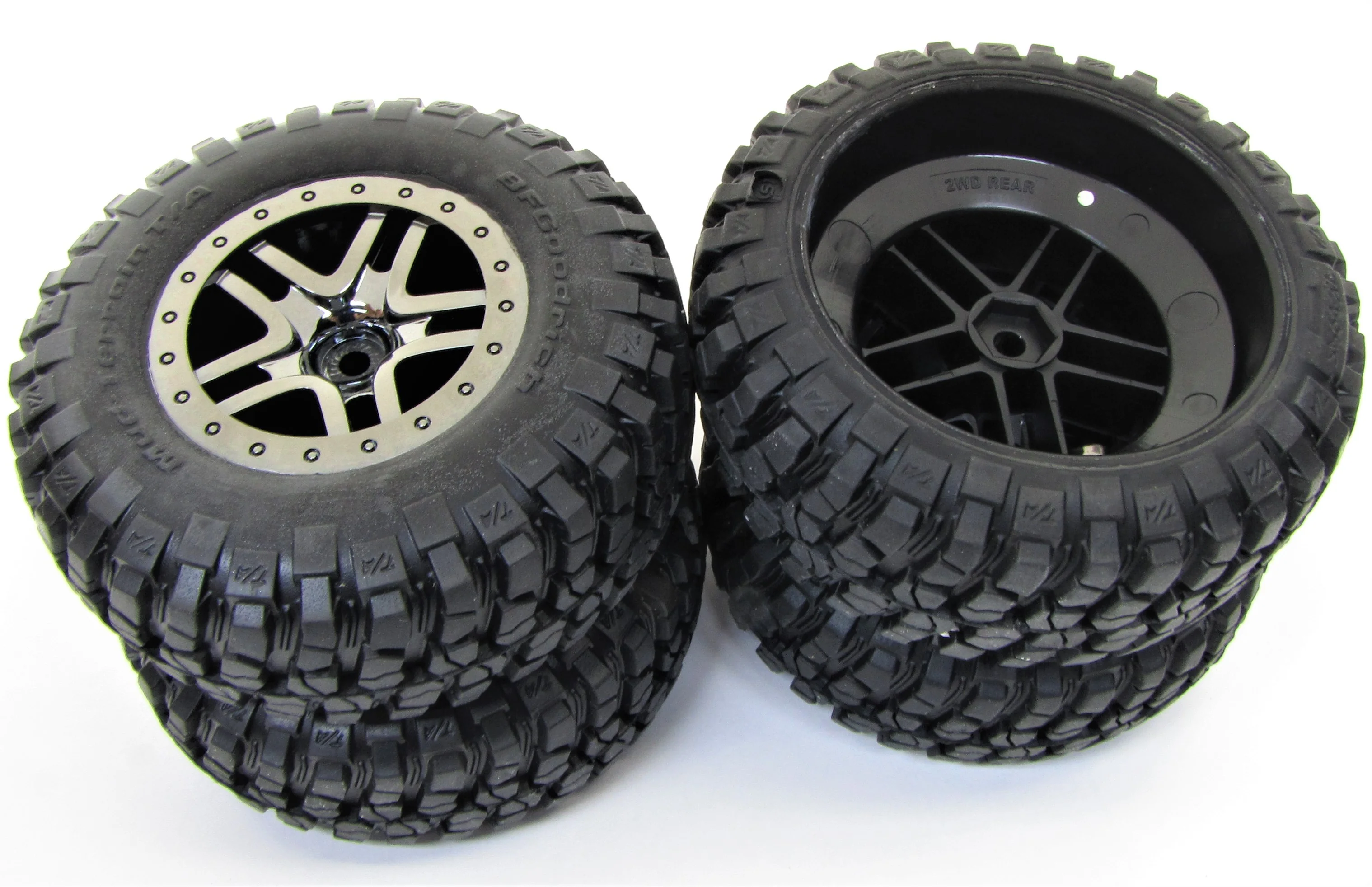 fits SLASH 4x4 ULTIMATE TIRES BLACK S1 BFG RACING COMPOUND 12mm Tyres 68077-4 - Image 2