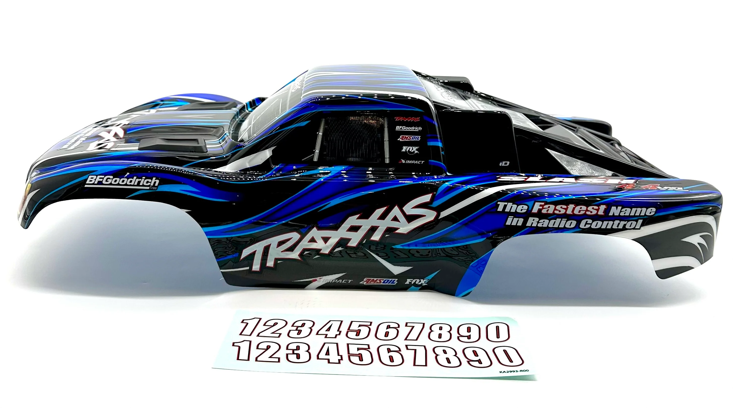 SLASH 4x4 VXL - BODY Shell (Blue Black clipless cover 68386-4 - Image 2