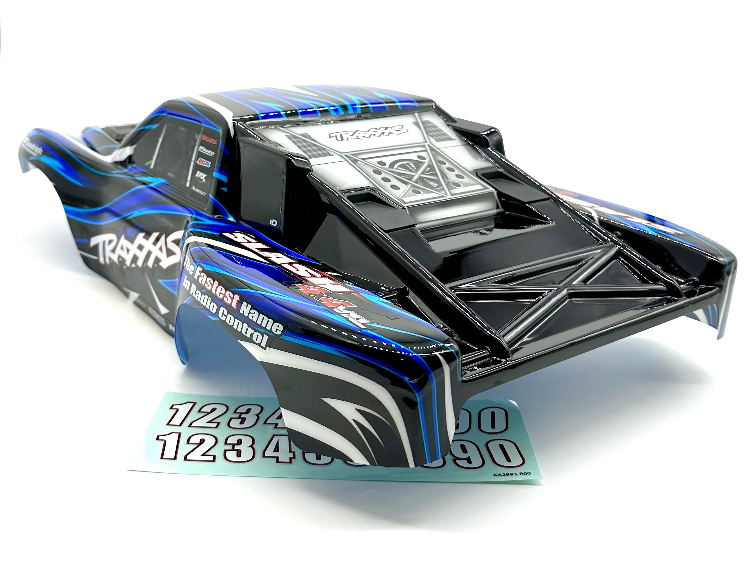 SLASH 4x4 VXL - BODY Shell (Blue Black clipless cover 68386-4 - Image 3
