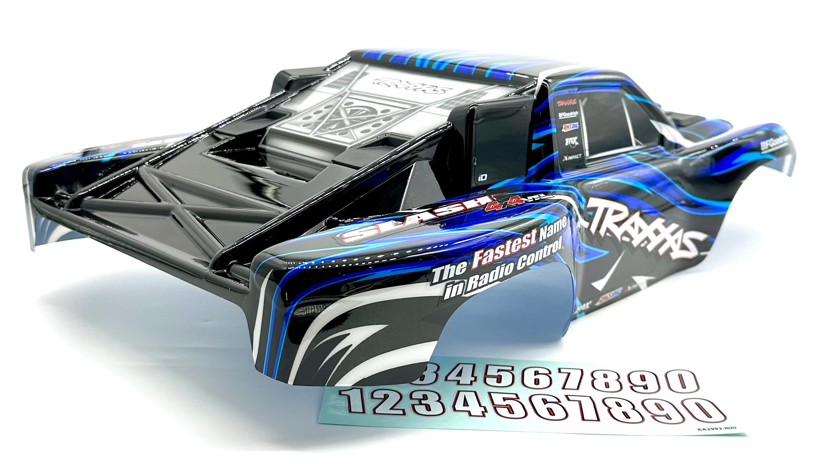 SLASH 4x4 VXL - BODY Shell (Blue Black clipless cover 68386-4 - Image 5