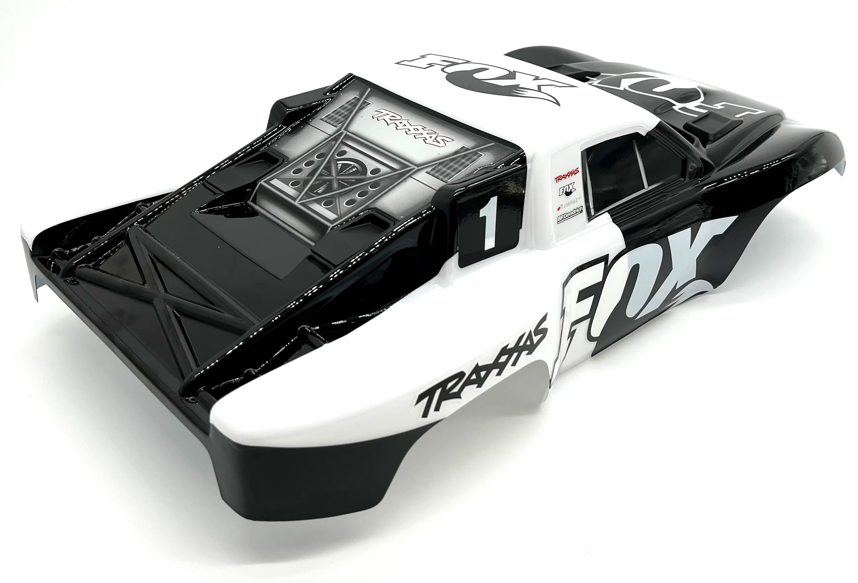 SLASH 4x4 VXL - BODY Shell (Fox Black White clipless 68386-4 - Image 3