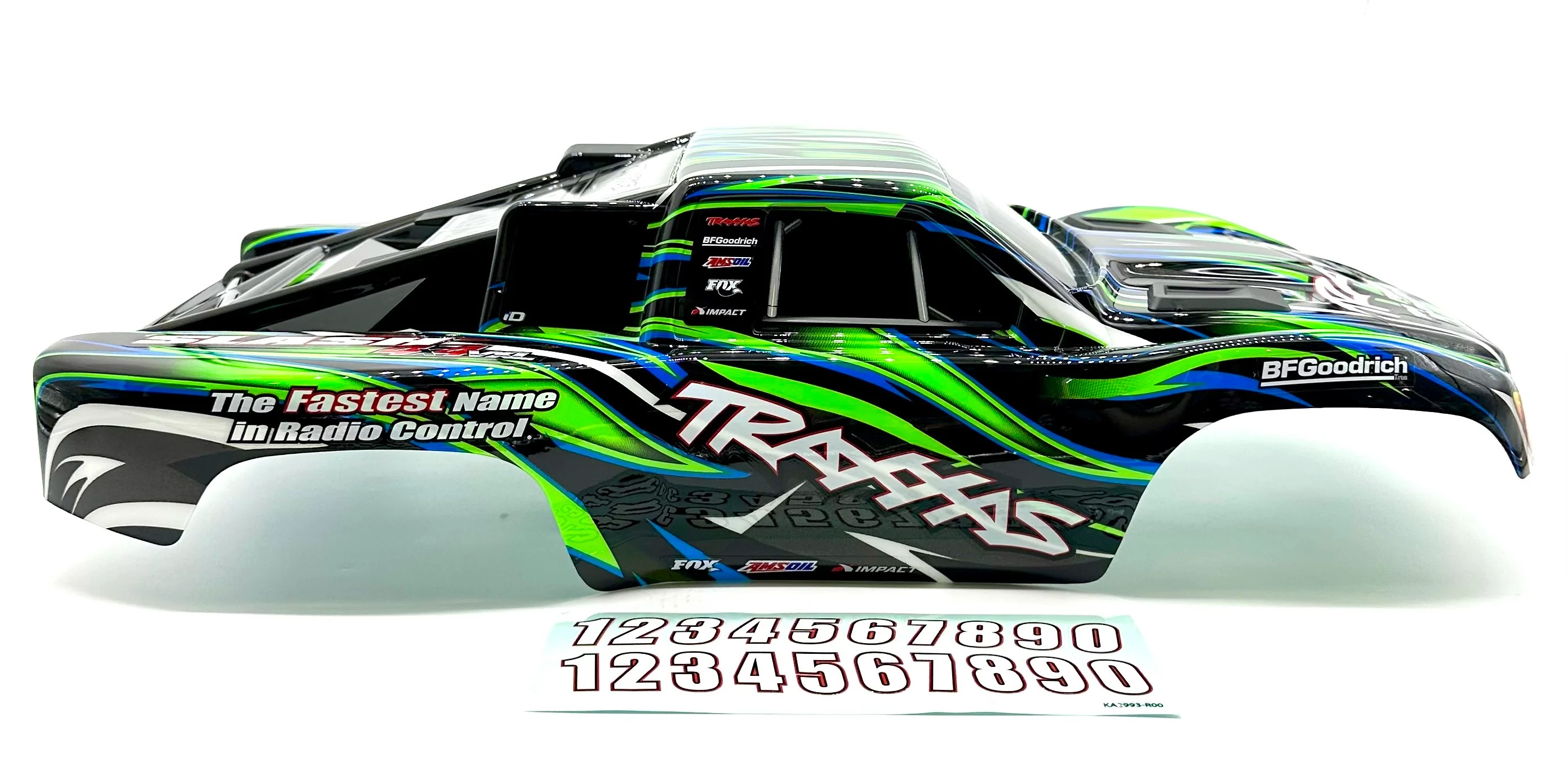 SLASH 4x4 VXL - BODY Shell (Green Black clipless cover 68386-4 - Image 6