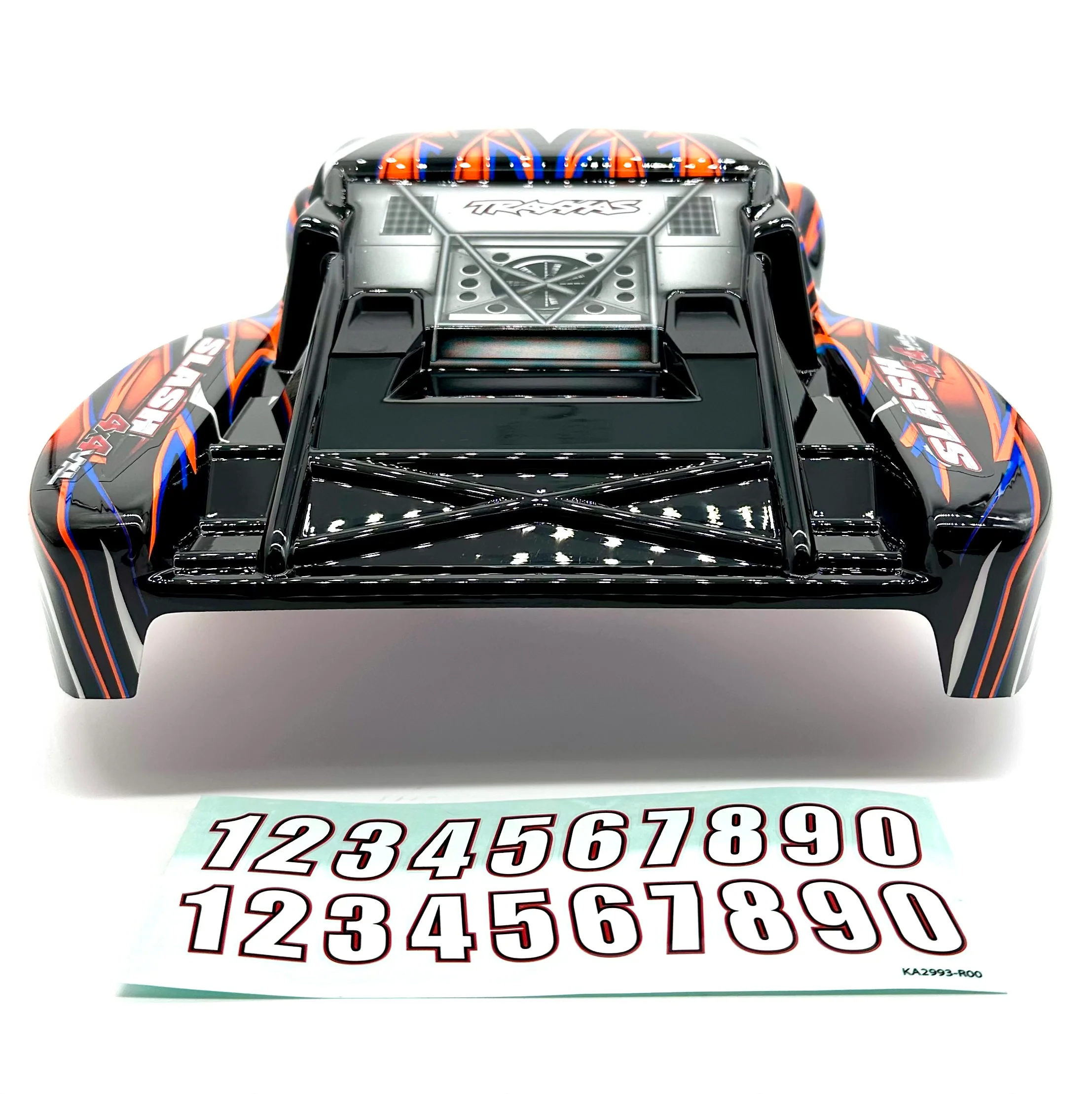 SLASH 4x4 VXL - BODY Shell (Orange Black clipless cover 68386-4 - Image 4