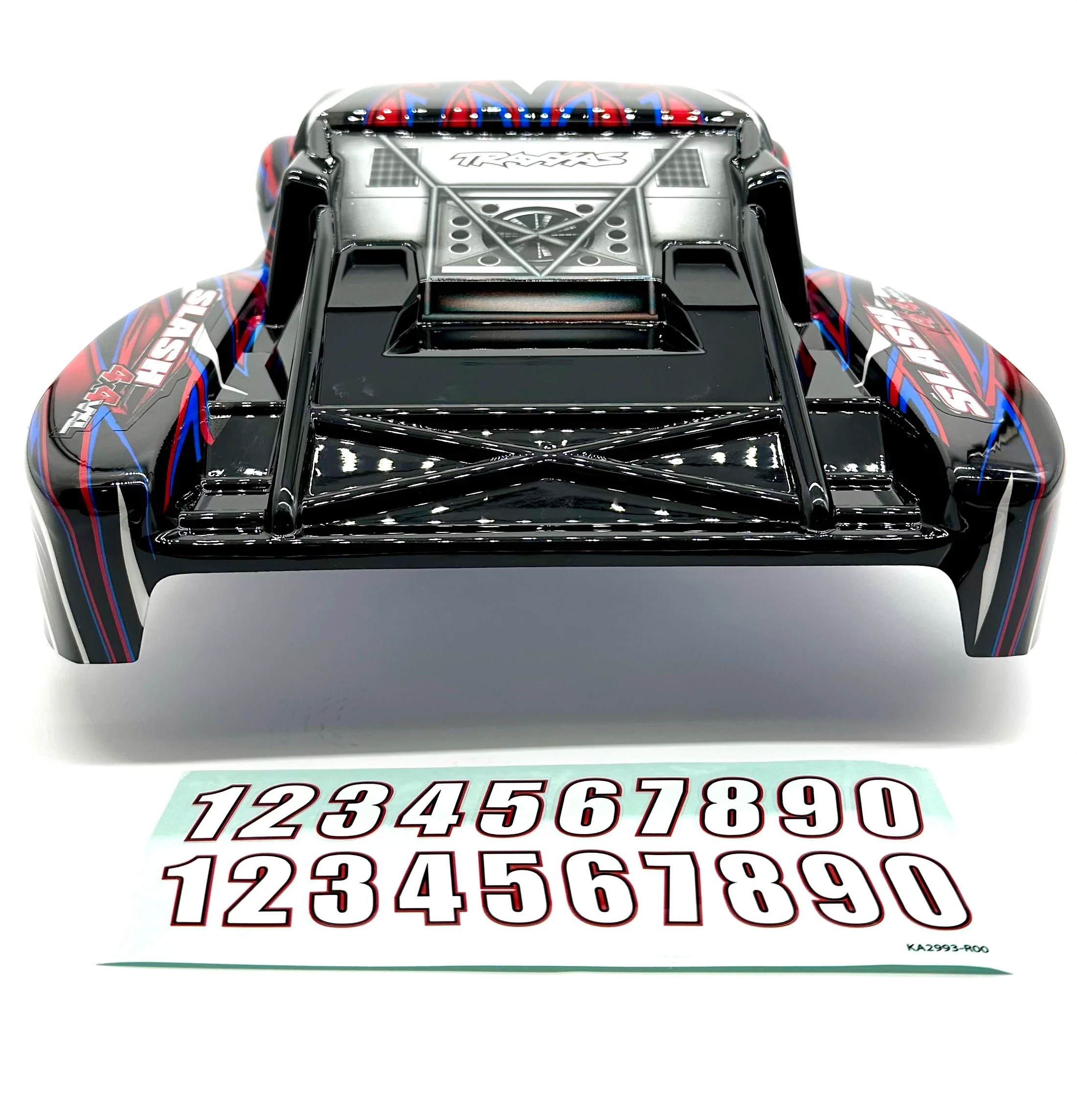 SLASH 4x4 VXL - BODY Shell (Red Black clipless cover 68386-4 - Image 4