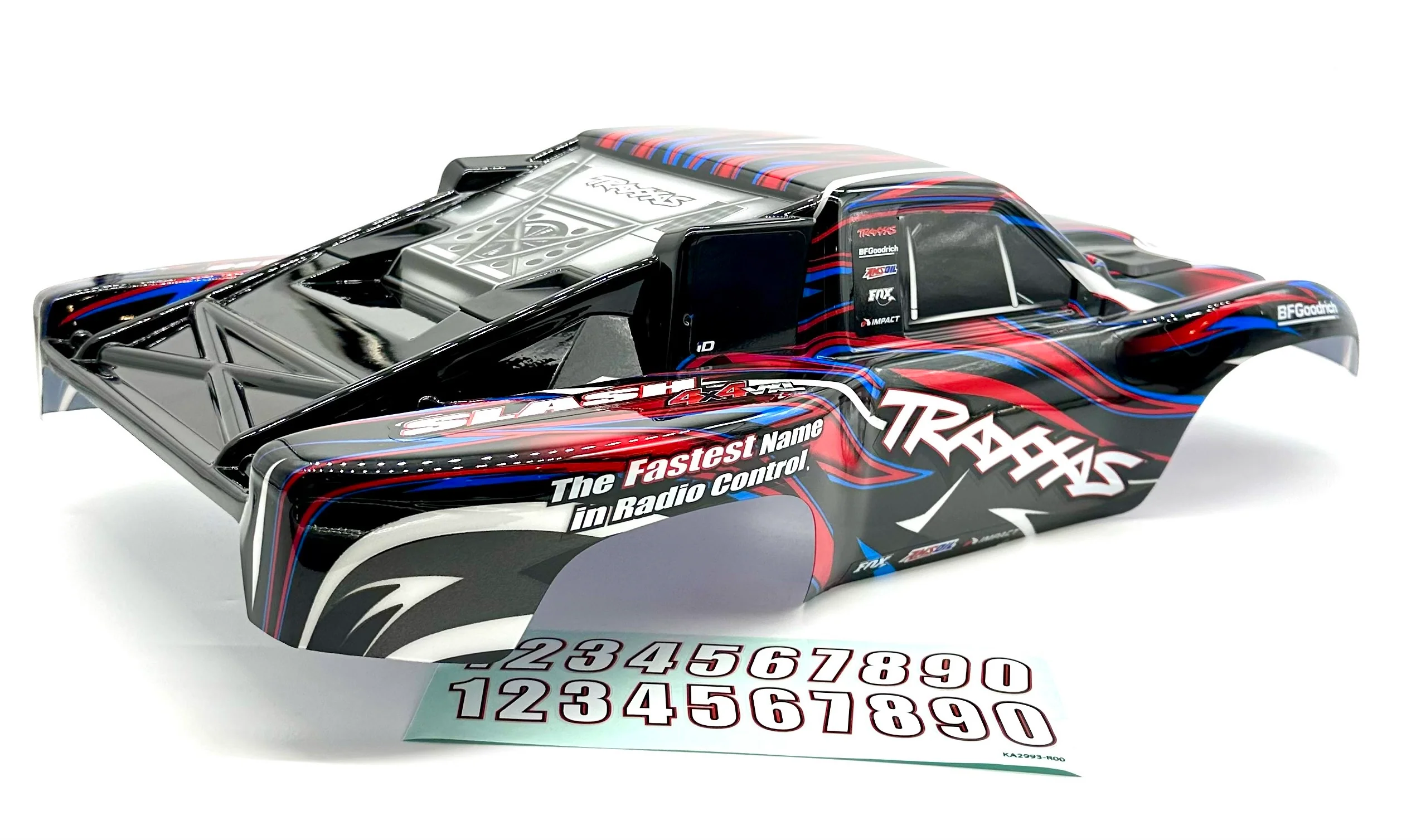 SLASH 4x4 VXL - BODY Shell (Red Black clipless cover 68386-4 - Image 5
