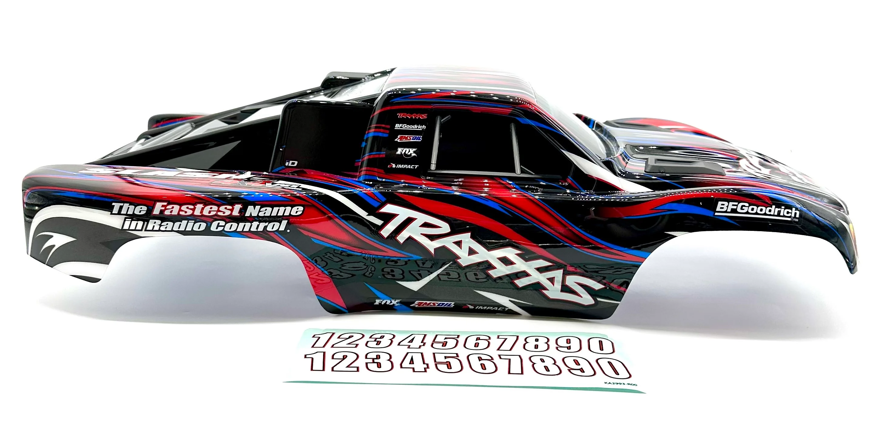 SLASH 4x4 VXL - BODY Shell (Red Black clipless cover 68386-4 - Image 6