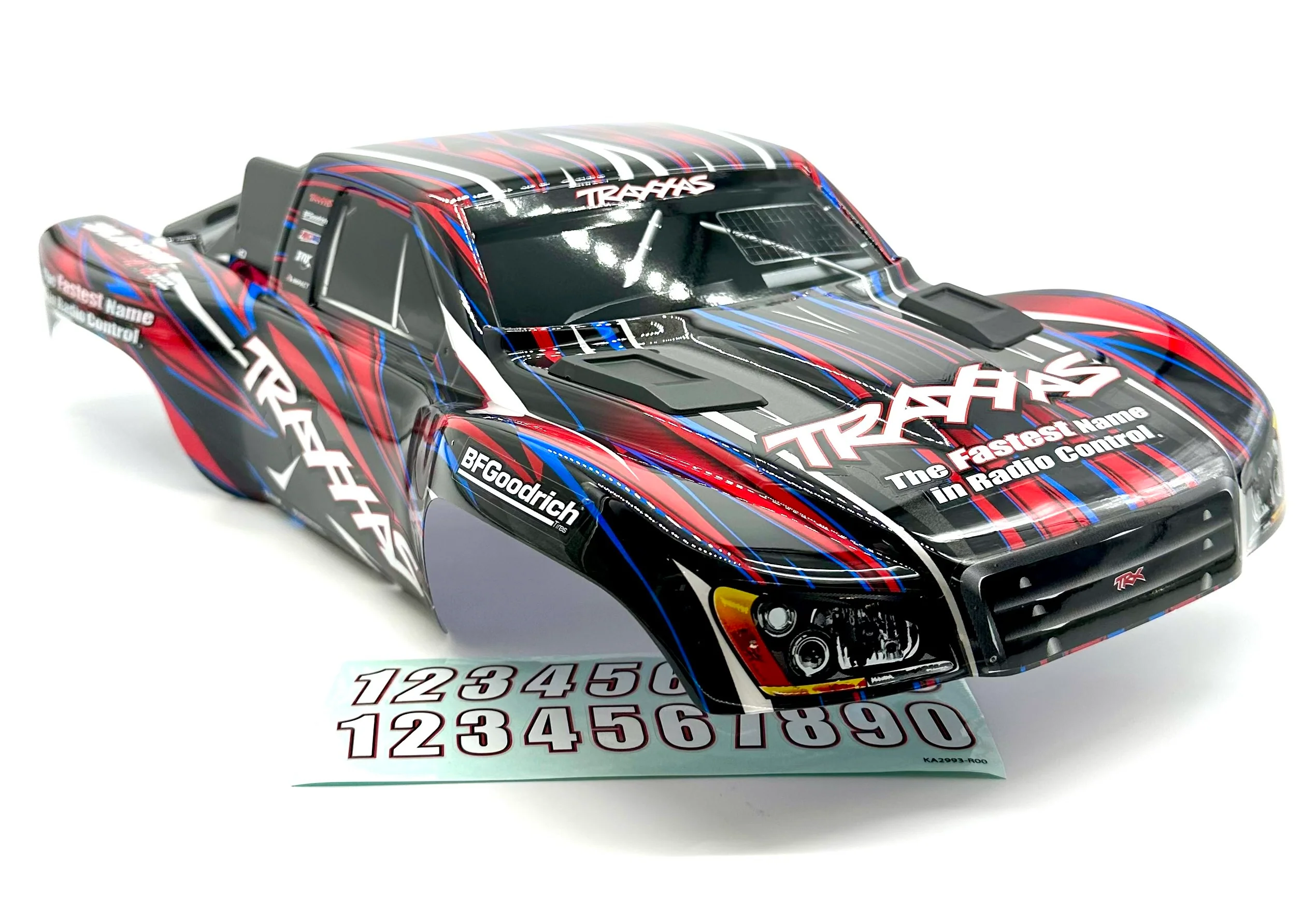 SLASH 4x4 VXL - BODY Shell (Red Black clipless cover 68386-4 - Image 7