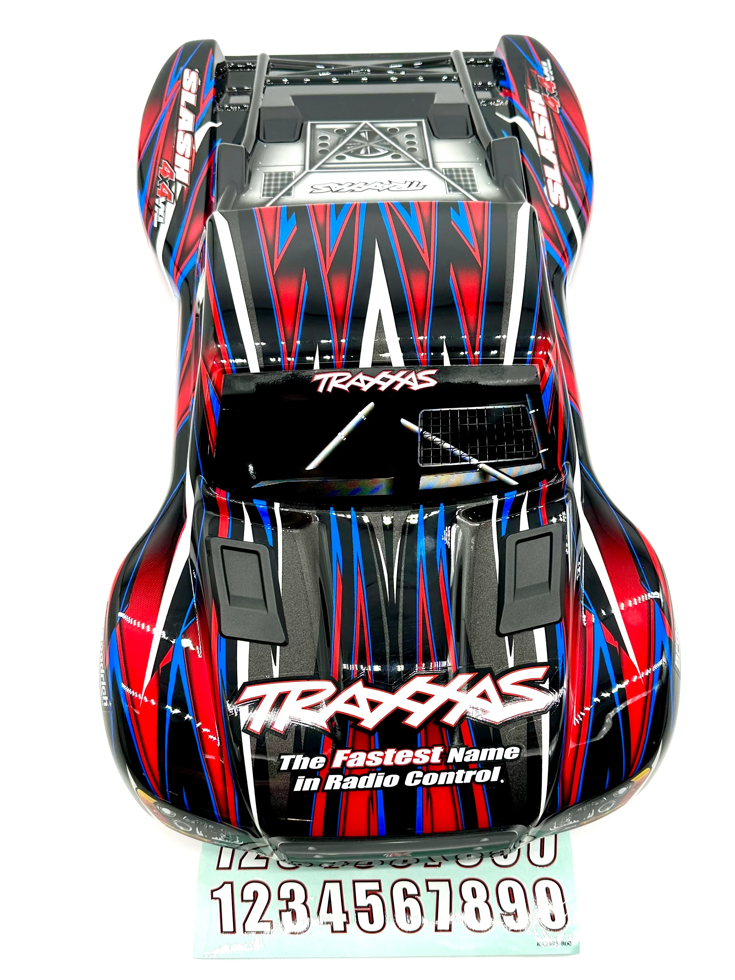 SLASH 4x4 VXL - BODY Shell (Red Black clipless cover 68386-4 - Image 9