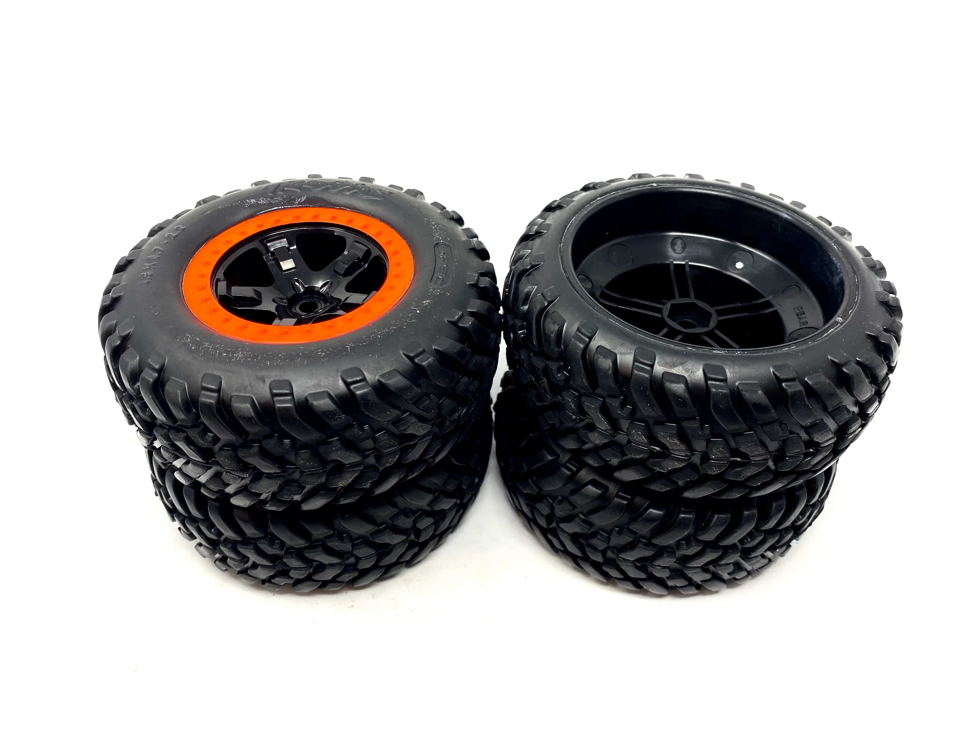 fits SLASH 4x4 VXL - TIRES & Wheels (ORANGE  12mm SCT Tyres spec 68286-4 - Image 2