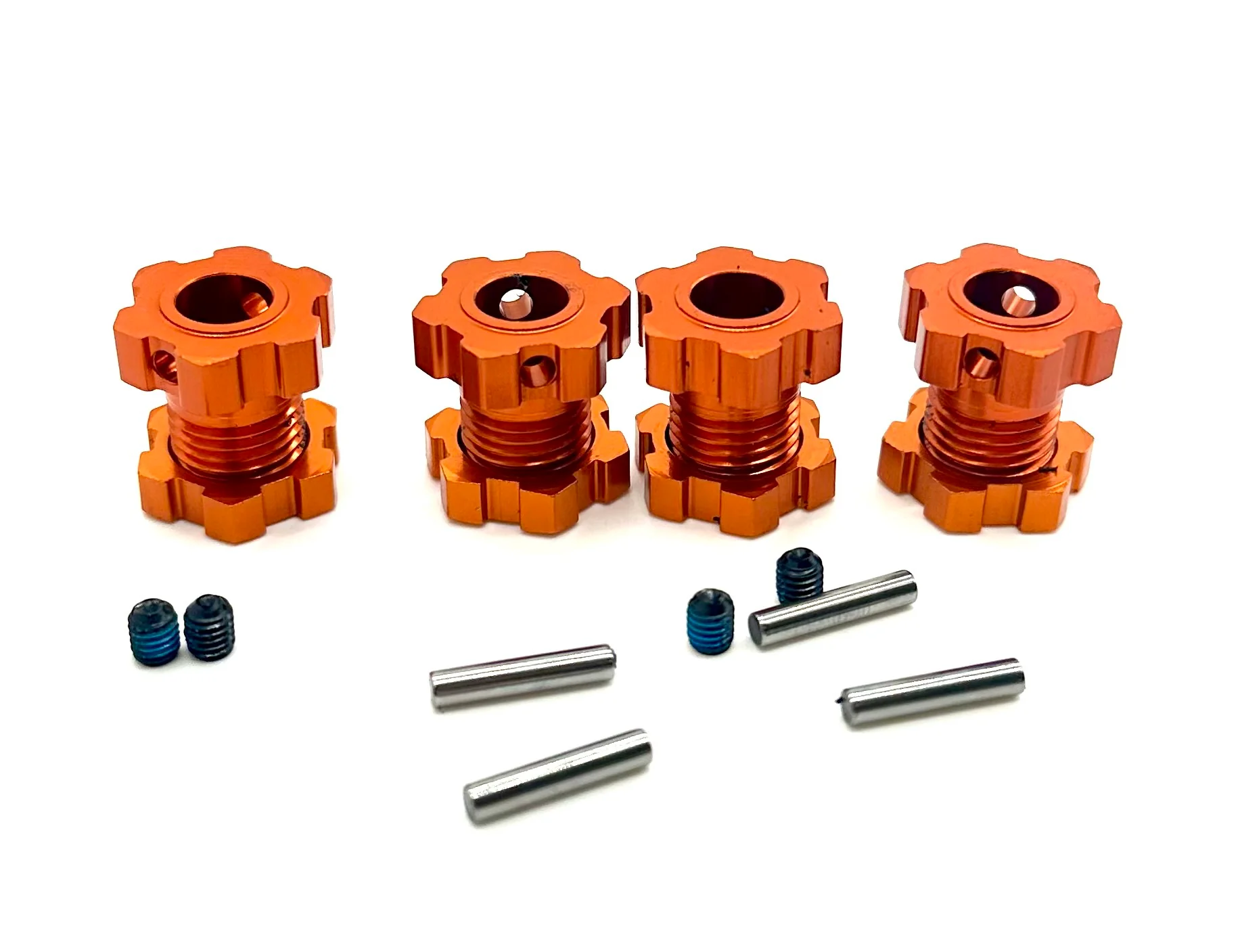 Fits SLEDGE - 17mm Hex Hubs ORANGE (nuts Wheel hubs pins screws Traxxas 95096-4 - Image 2