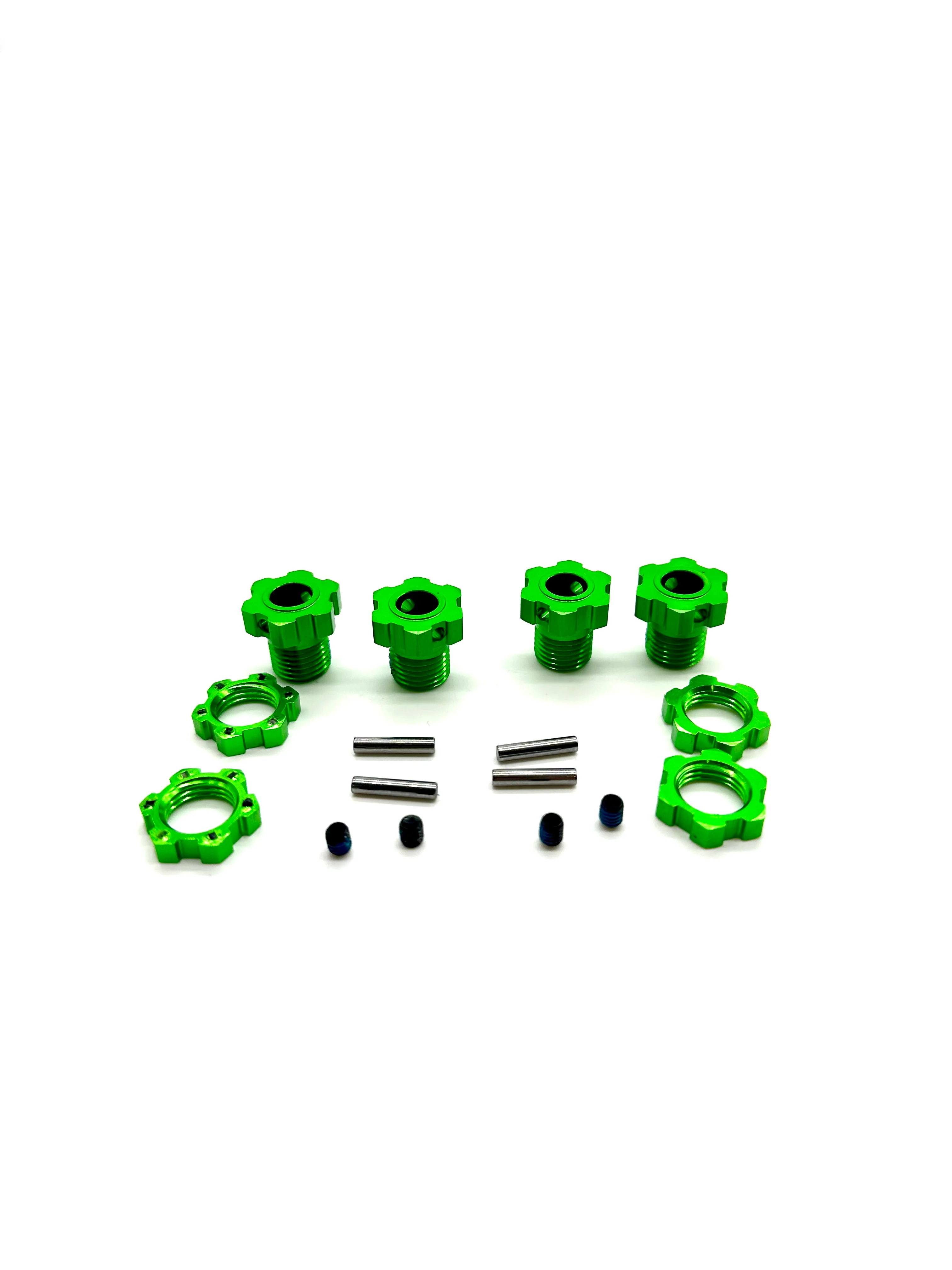 Fits SLEDGE - 17mm Hex Hubs GREEN (nuts Wheel hubs pins screws Traxxas 95096-4