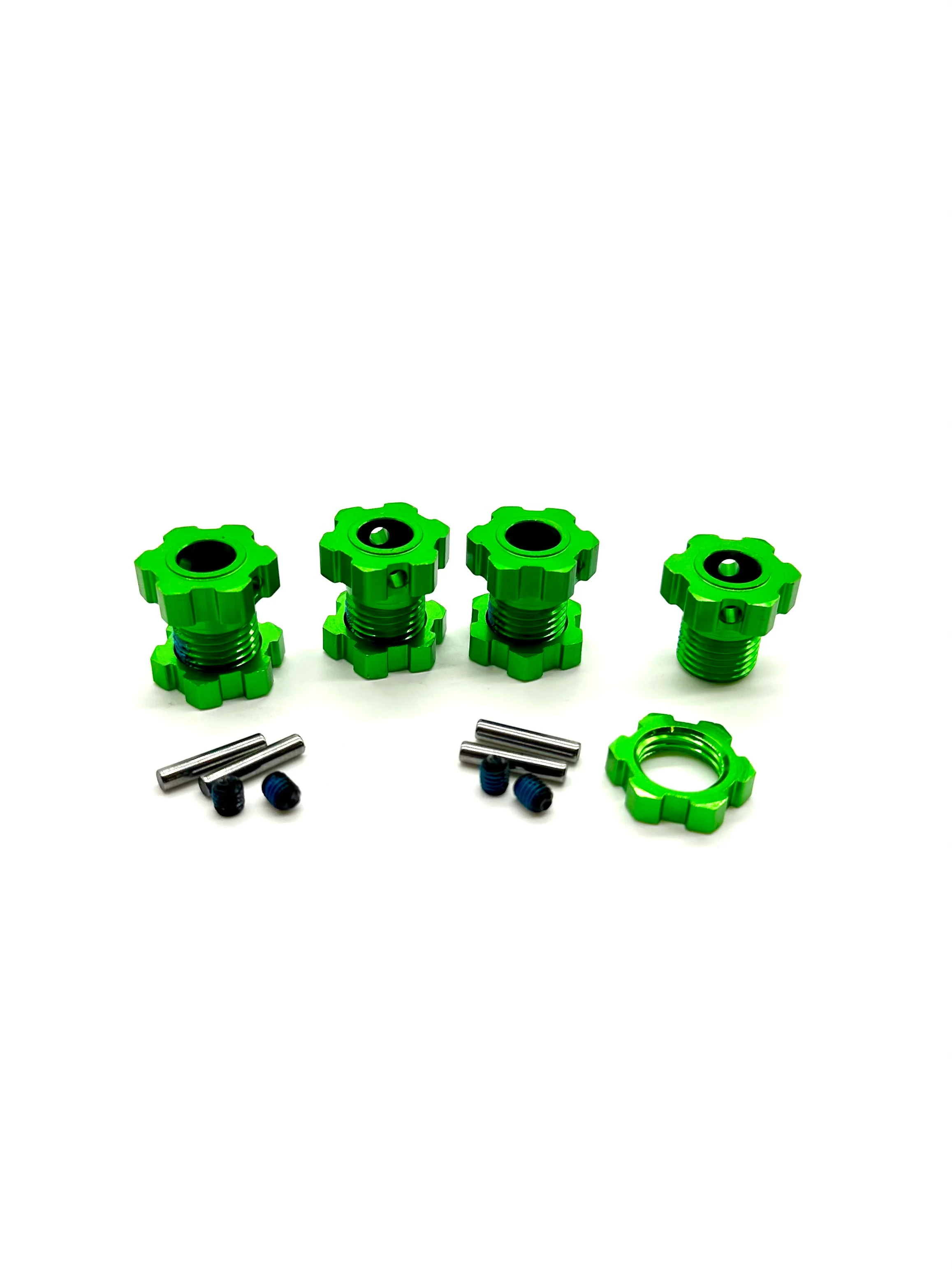 Fits SLEDGE - 17mm Hex Hubs GREEN (nuts Wheel hubs pins screws Traxxas 95096-4 - Image 3