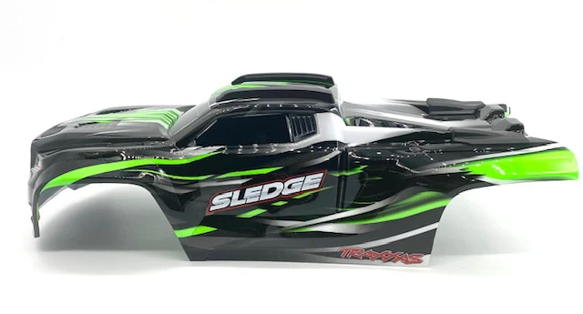 Fits SLEDGE - Body Shell (GREEN Black cover, 9511G, roll cage and mounting system 95076-4