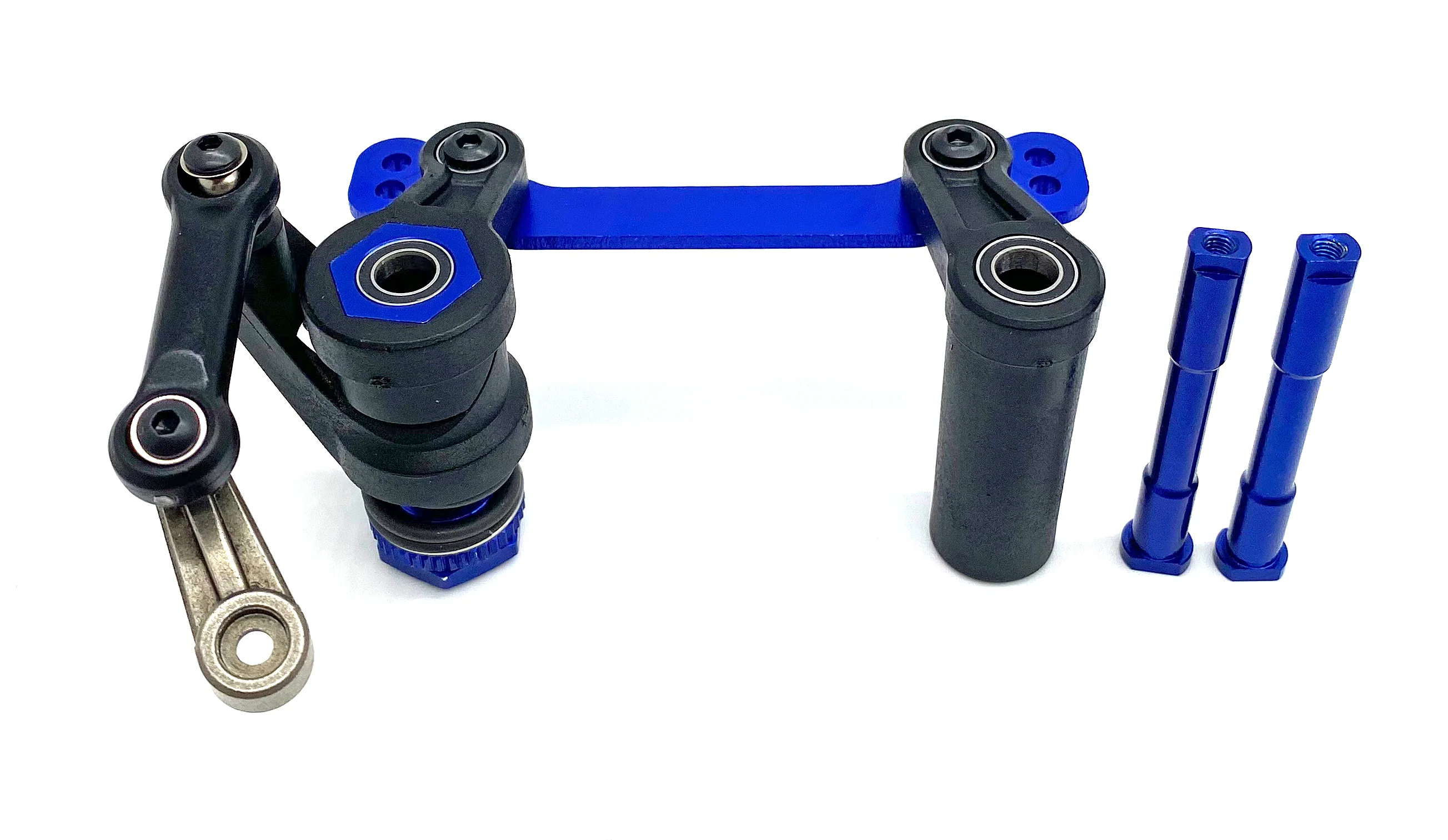 Fits SLEDGE - STEERING Set (Blue) bellcrank bearings servo saver Traxxas 95096-4 - Image 3