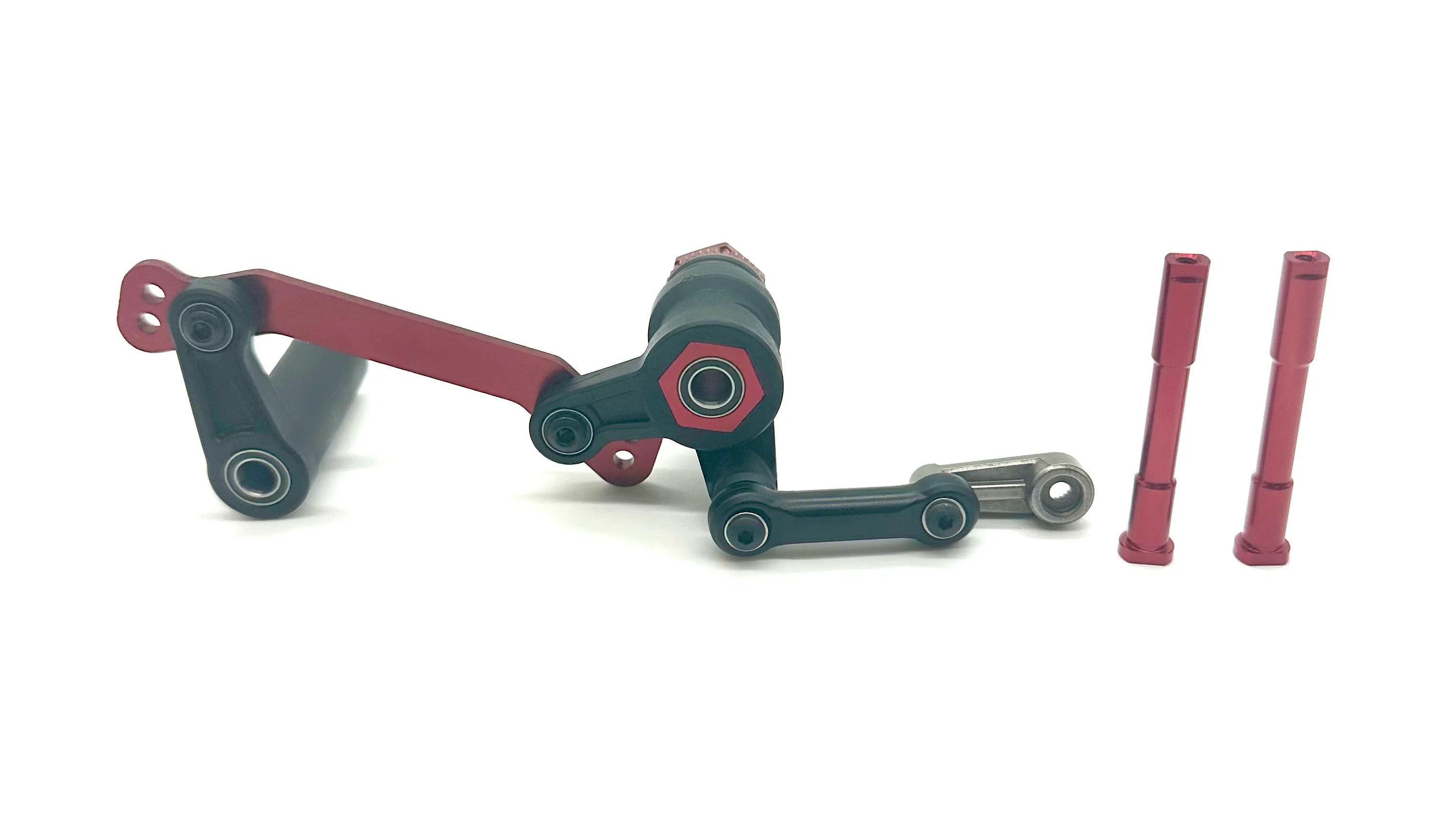 Fits SLEDGE - STEERING Set (Red) bellcrank bearings servo saver Traxxas 95096-4 - Image 2