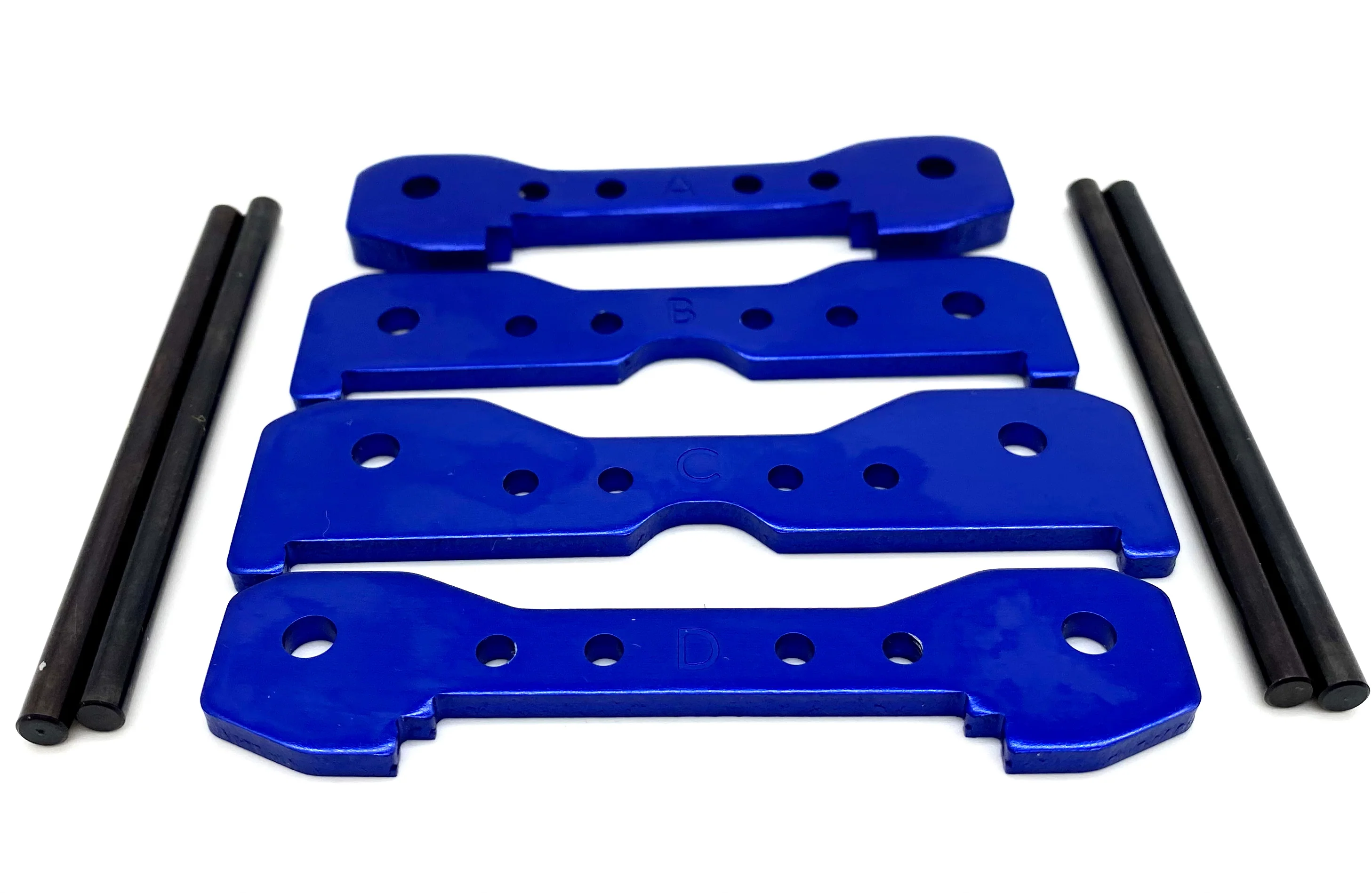 Fits SLEDGE - Suspension TIE BARS (blue) black Hinge Pins Traxxas 95096-4 - Image 2