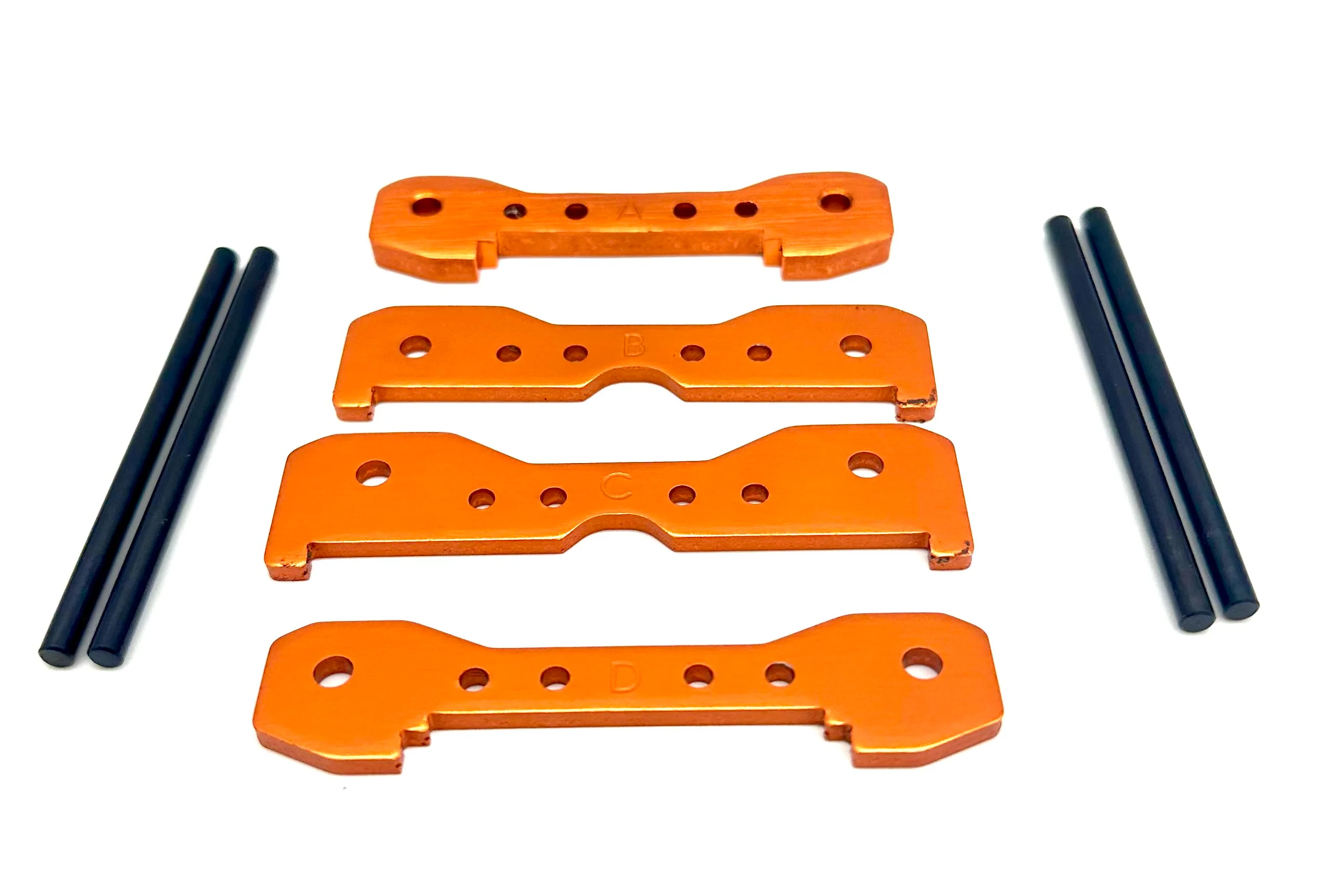 Fits SLEDGE - Suspension TIE BARS (orange) black Hinge Pins Traxxas 95096-4 - Image 2