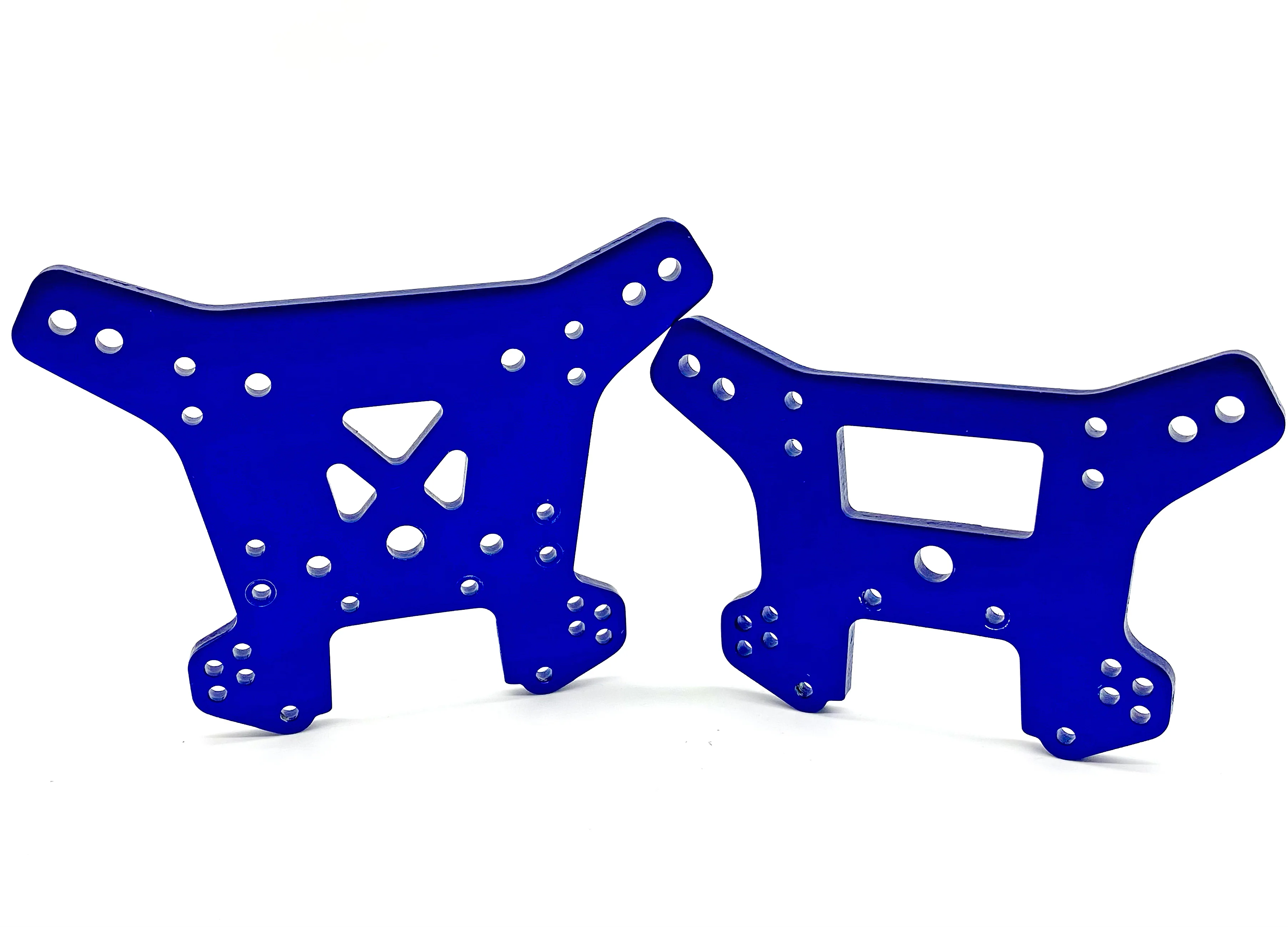 Fits SLEDGE - Towers (Front/Rear Shock Tower aluminum blue anodized Traxxas 95096-4
