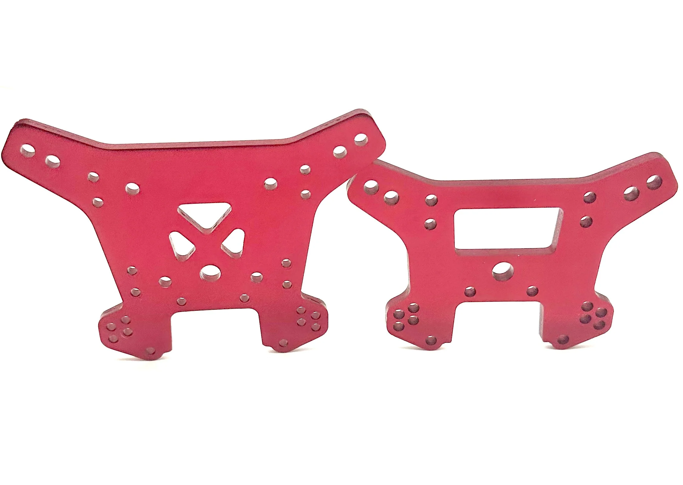 Fits SLEDGE - Towers (Front/Rear Shock Tower aluminum Red Traxxas 95096-4