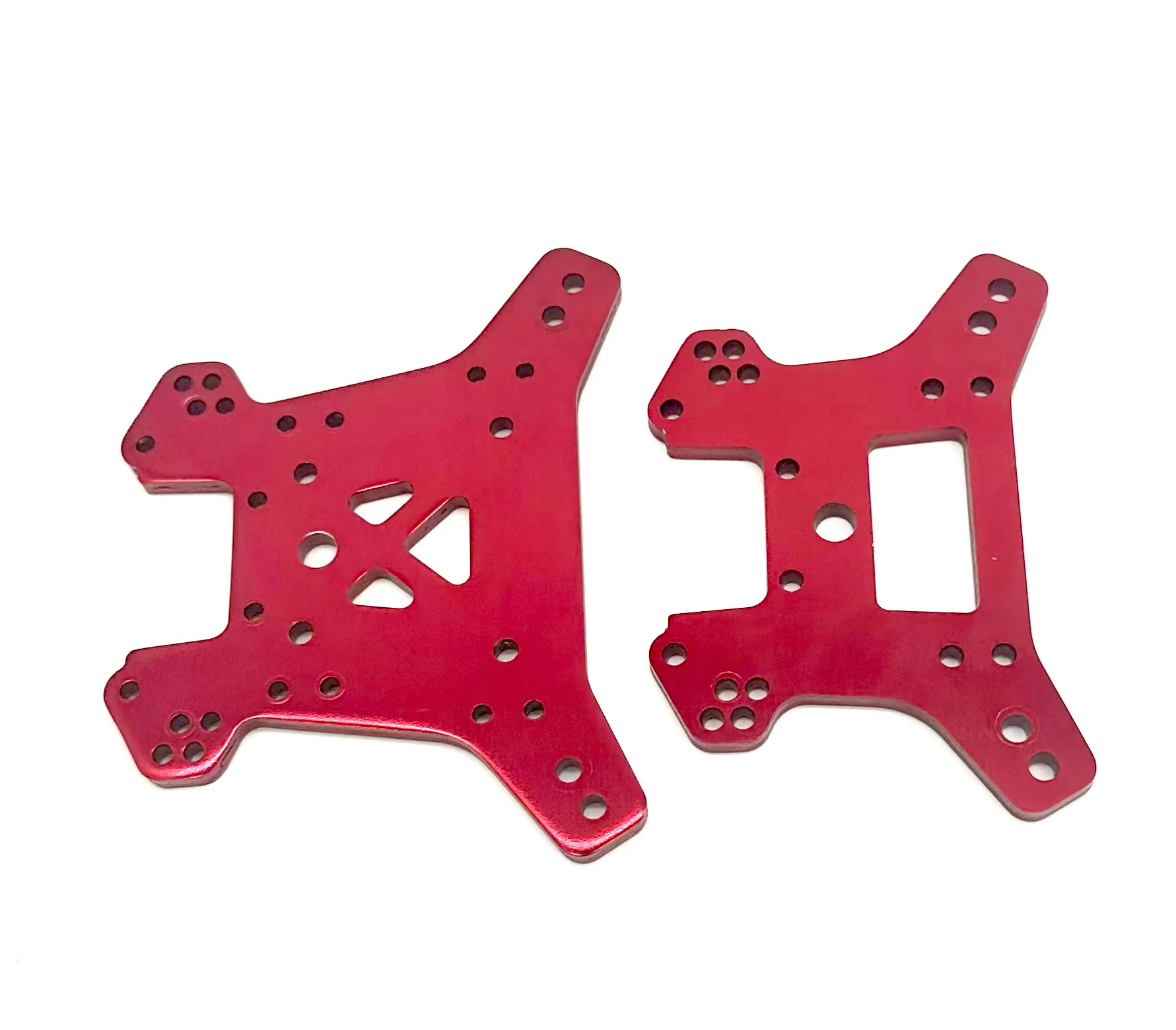 Fits SLEDGE - Towers (Front/Rear Shock Tower aluminum Red Traxxas 95096-4 - Image 3