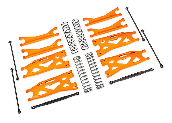 fits X-MAXX WIDEMAXX Kit  A-ARMS (ORANGE Suspension Front Rear springs 7895 77086-4 - Image 3