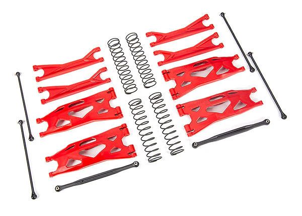 fits X-MAXX WIDEMAXX Kit  A-ARMS (Red Suspension Front Rear springs 7895 77086-4 - Image 3