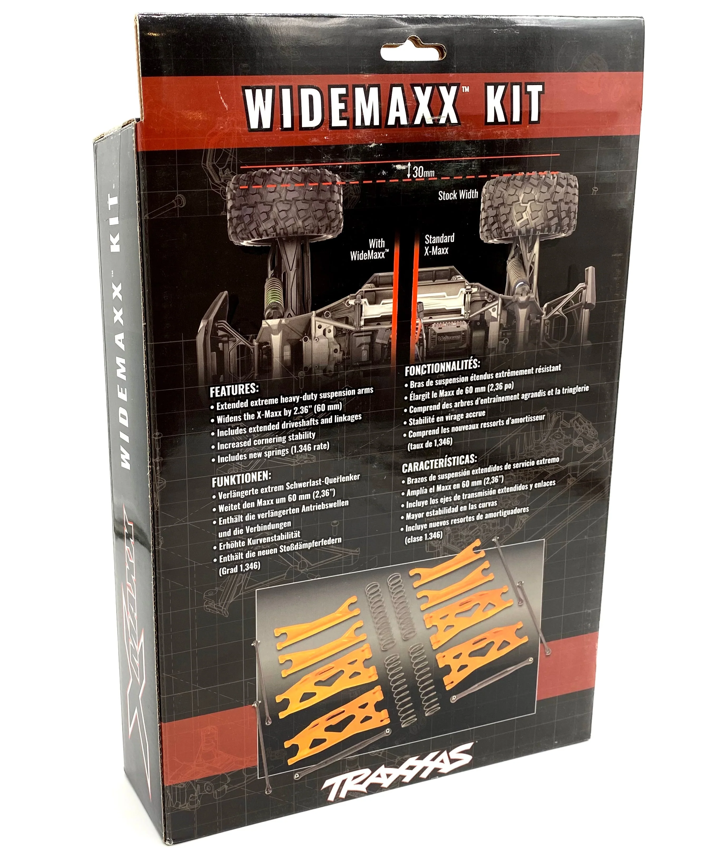 fits X-MAXX WIDEMAXX Kit  A-ARMS (BLUE Suspension Front Rear springs 7895x 77086-4 - Image 2