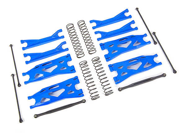 fits X-MAXX WIDEMAXX Kit  A-ARMS (BLUE Suspension Front Rear springs 7895x 77086-4 - Image 3