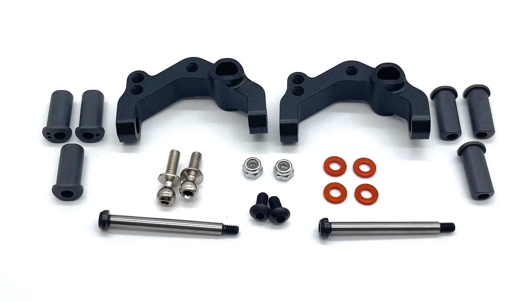 HB Racing D2 - Aluminum Caster Blocks & arm inserts (F-5) Evo 204240 - Image 2