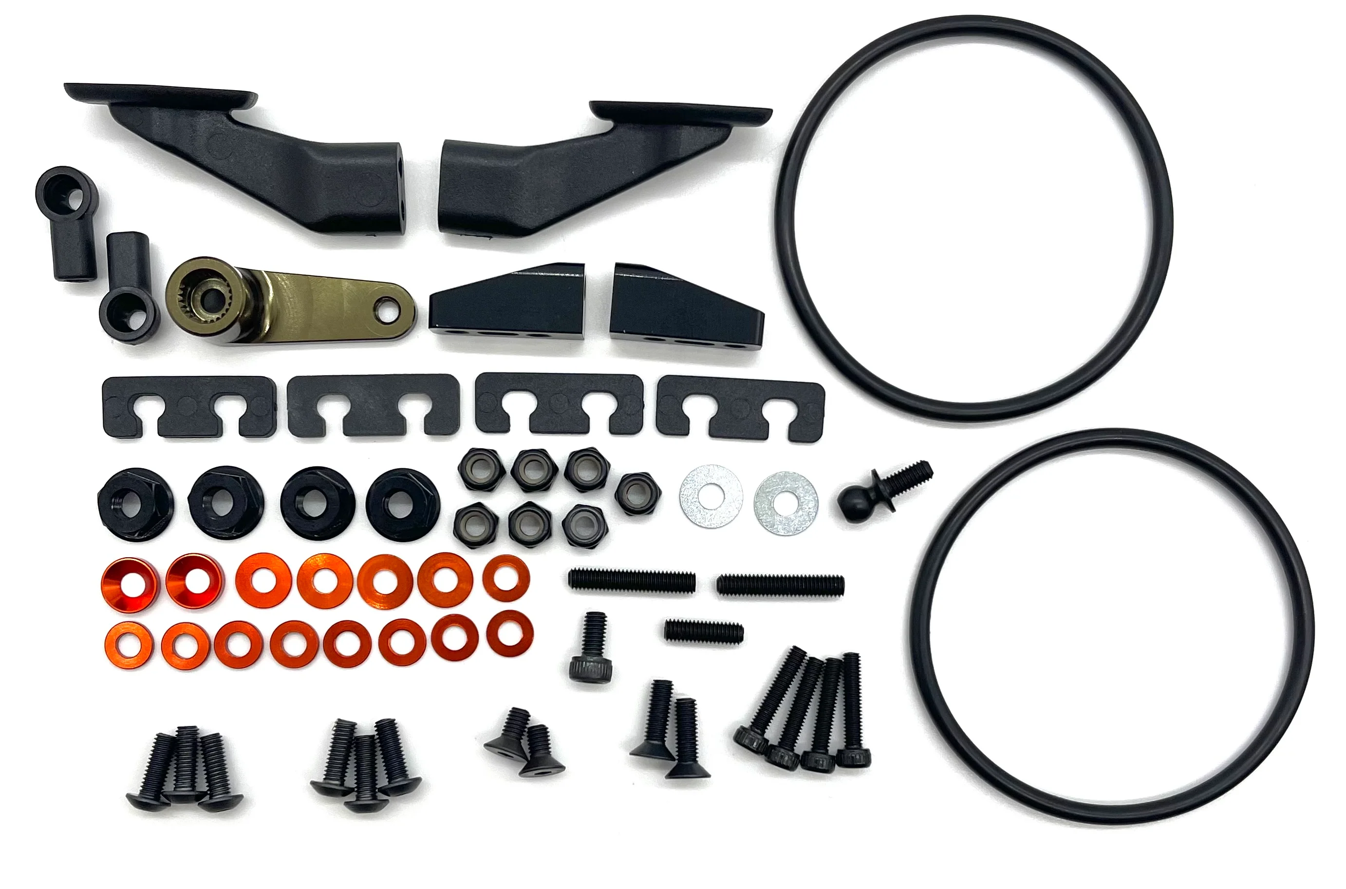 HB Racing D2 - Final Assembly (H) servo mnt, arm, wing mnt Evo 204240