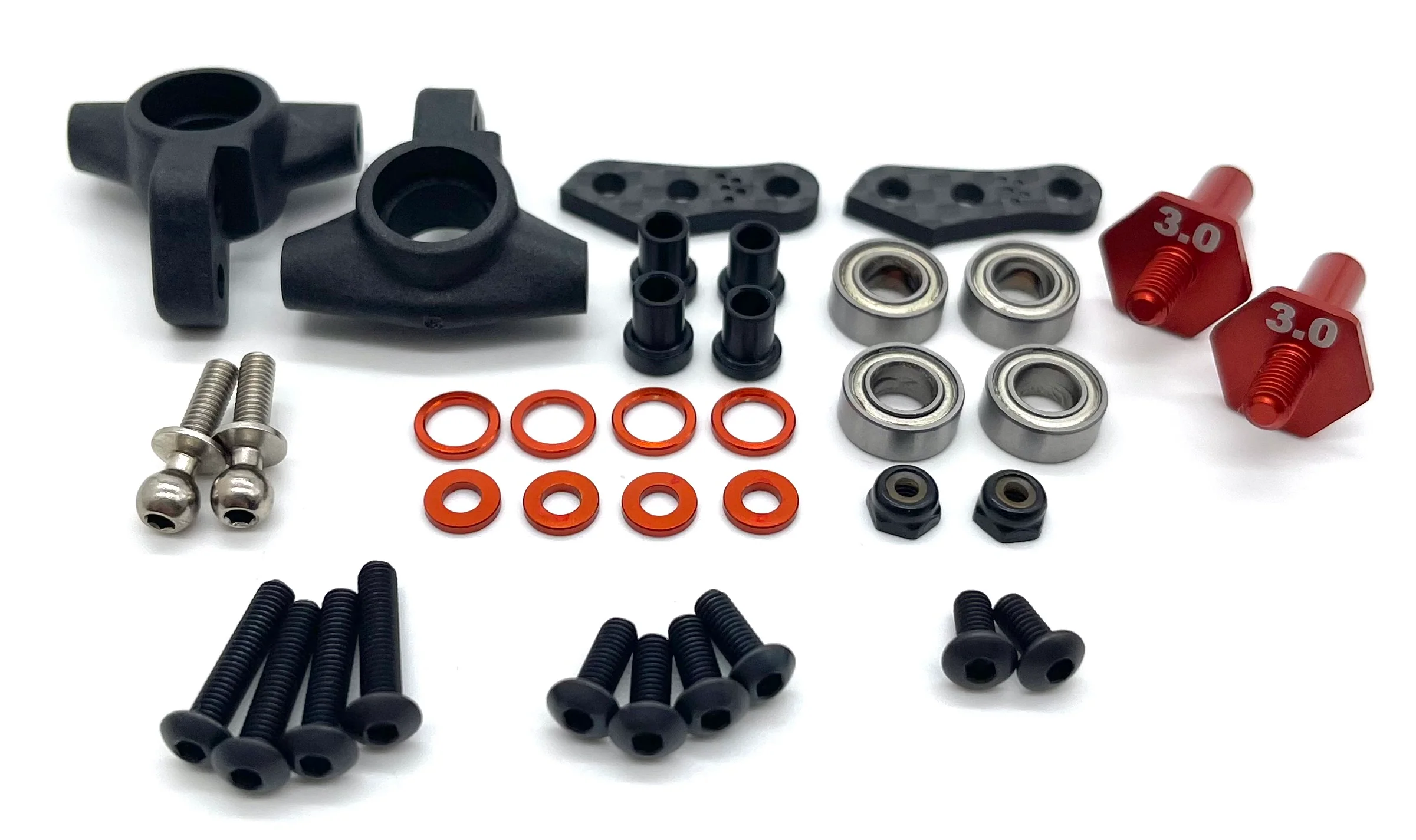 HB Racing D2 - Front Axles & Steering Blocks (F-6) Evo 204240