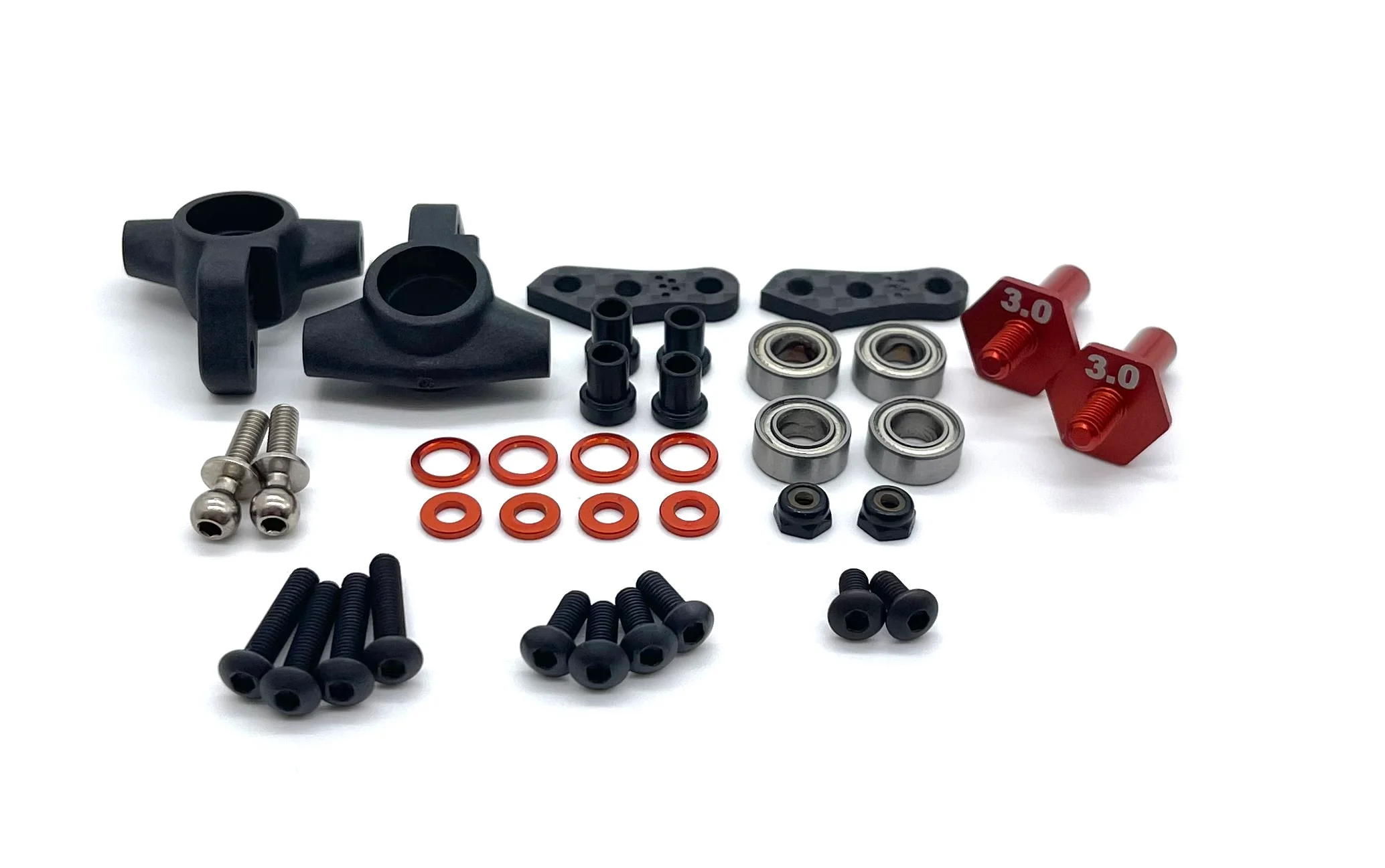 HB Racing D2 - Front Axles & Steering Blocks (F-6) Evo 204240 - Image 2