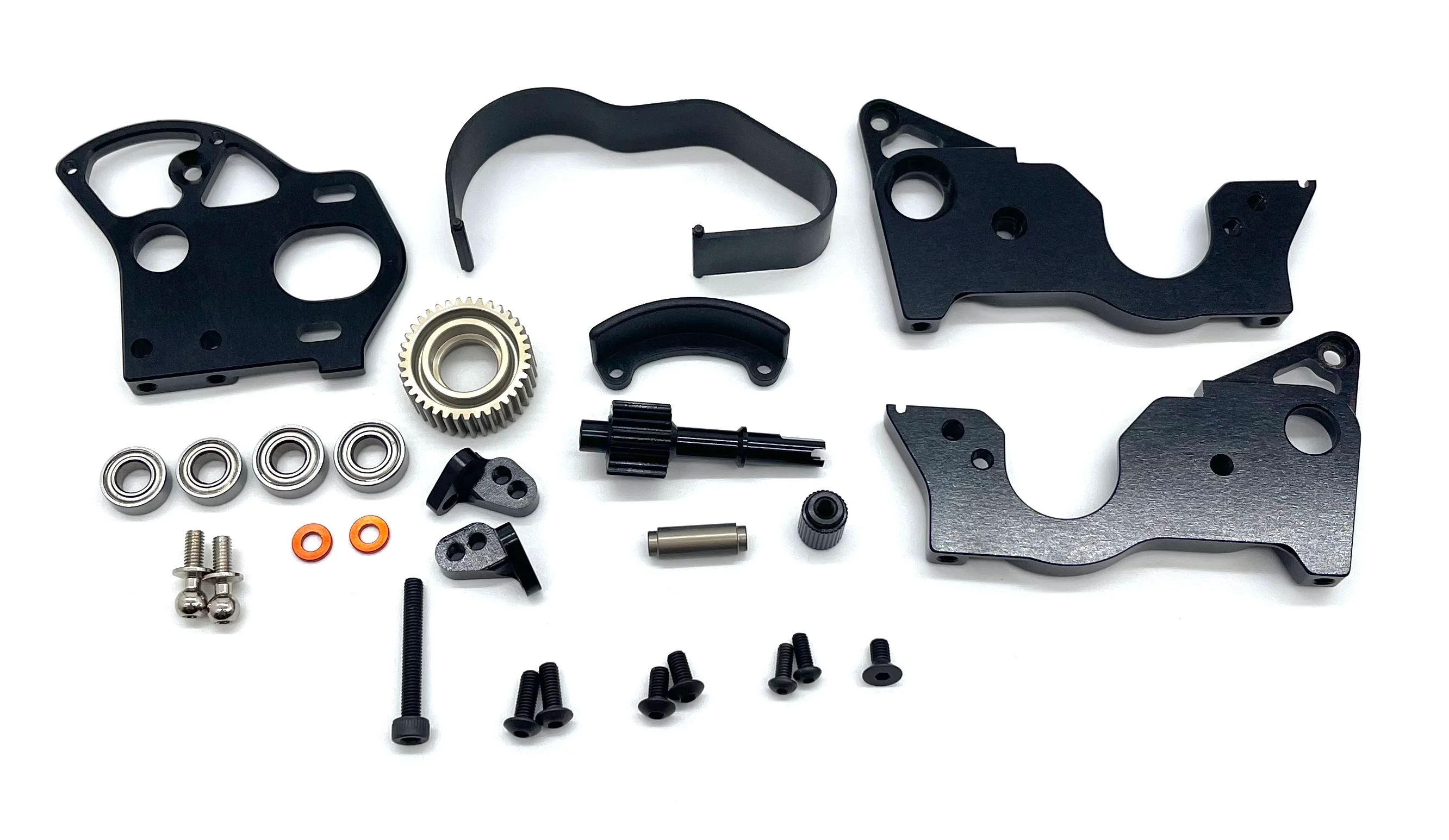 HB Racing D2 - Gearbox Set, motor mount, gears (G-2, G-3) evo 204240 - Image 2