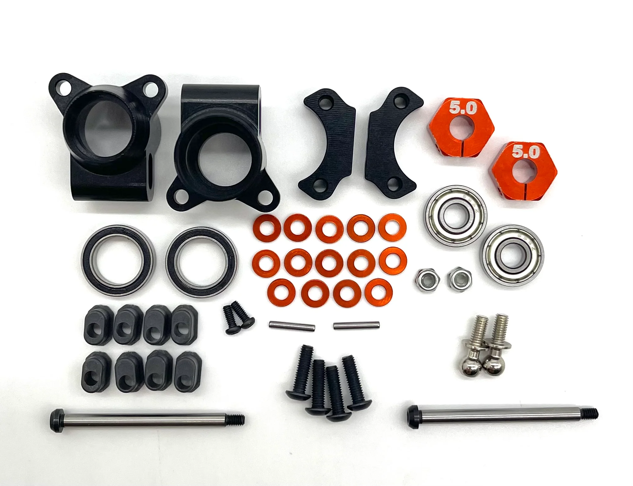 HB Racing D2 - Rear Hub (G-06.2) carrier, bearings, mount, pin Evo 204240 - Image 2