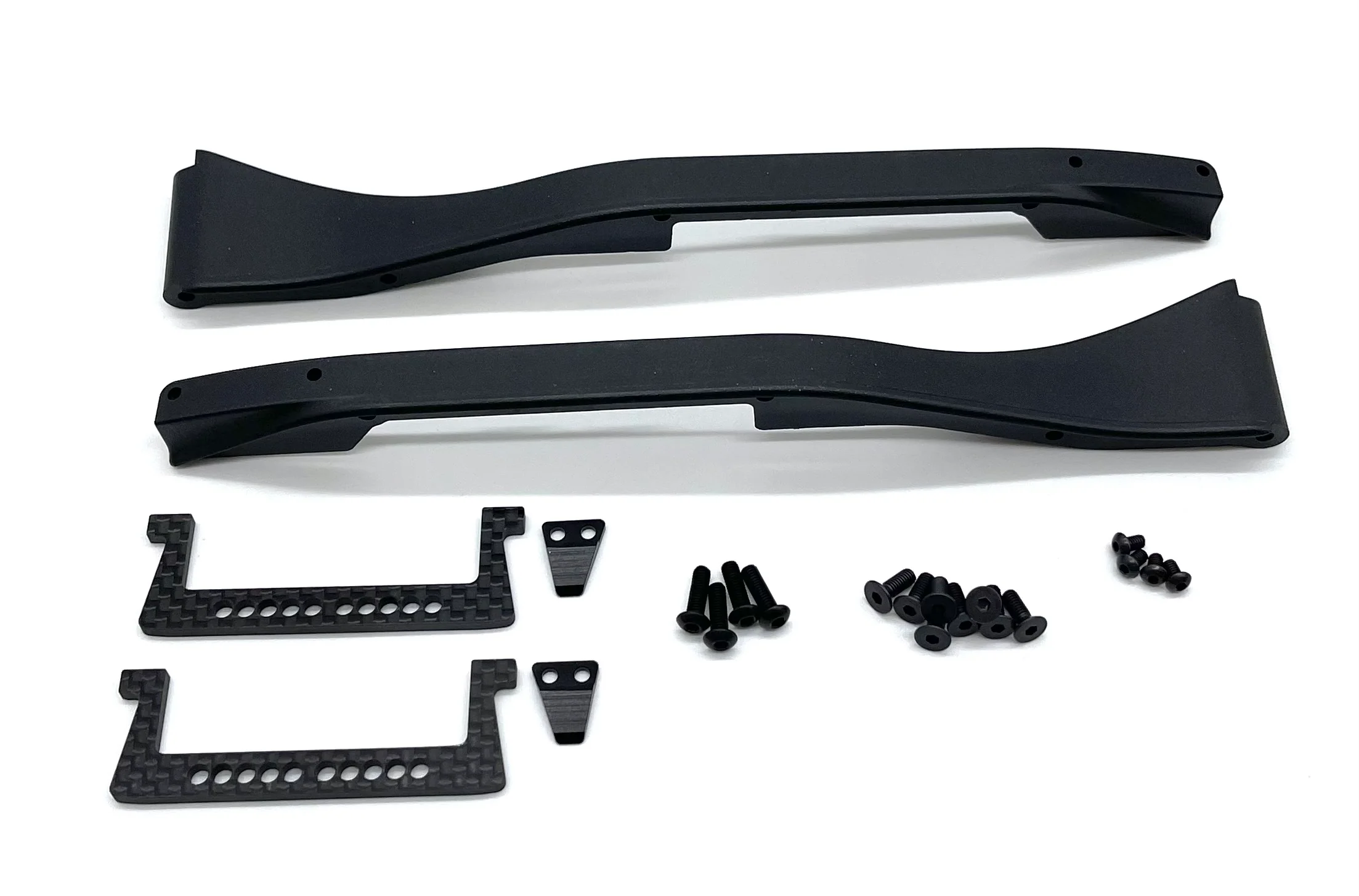 HB Racing D2 - Side Guards & Battery Bracket Set, Droop tabs Evo 204240