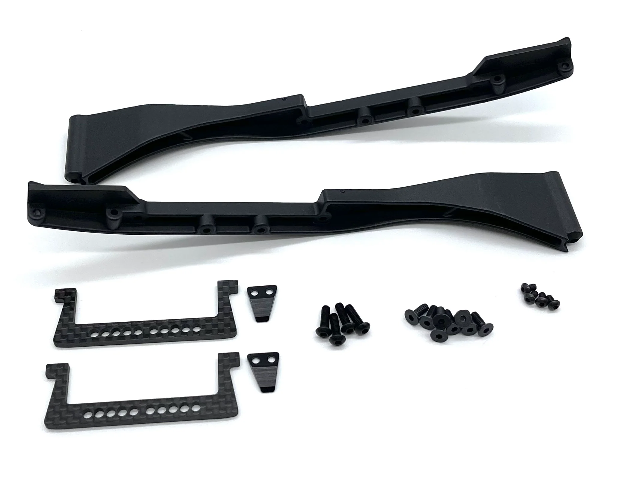 HB Racing D2 - Side Guards & Battery Bracket Set, Droop tabs Evo 204240 - Image 2