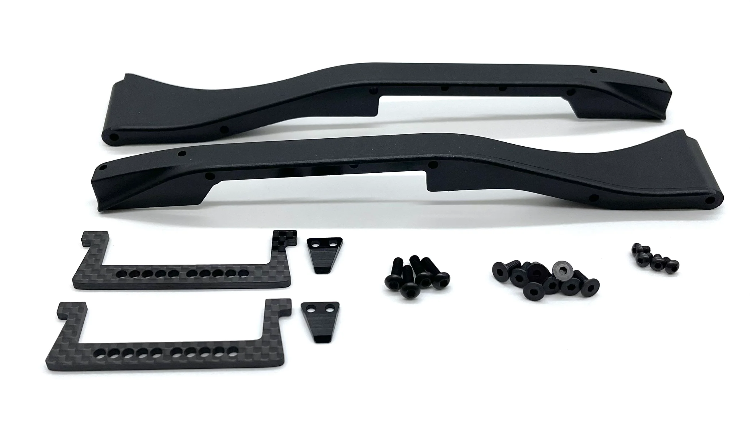 HB Racing D2 - Side Guards & Battery Bracket Set, Droop tabs Evo 204240 - Image 3