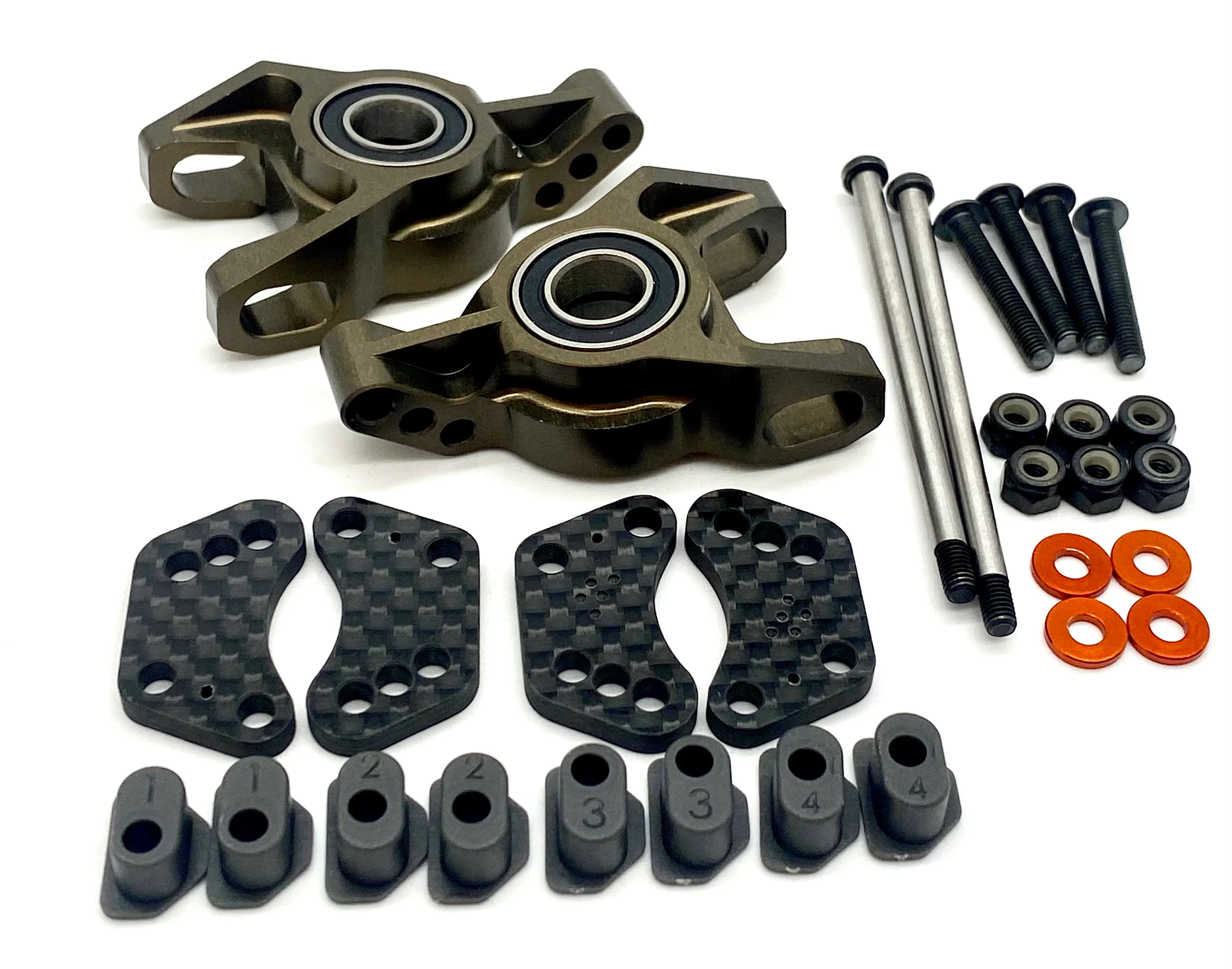 HB Racing D8 WS - REAR HUBS (Carrier Aluminum Pins 204850 Buggy - Image 2