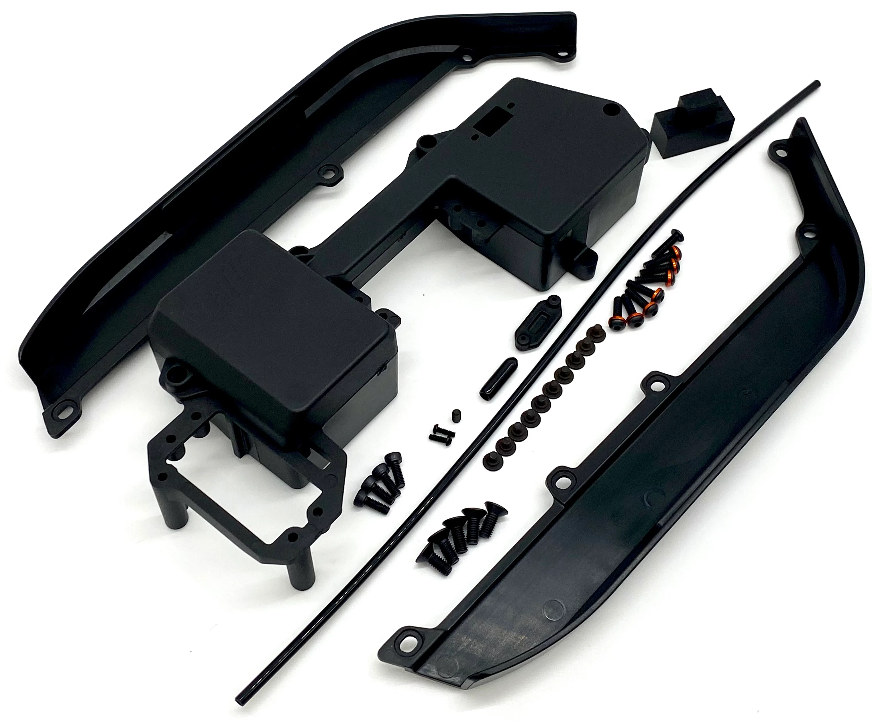 HB Racing D8 WS - SIDE Mud Guards, Radio Tray V2 antenna d819 204850 Buggy - Image 2