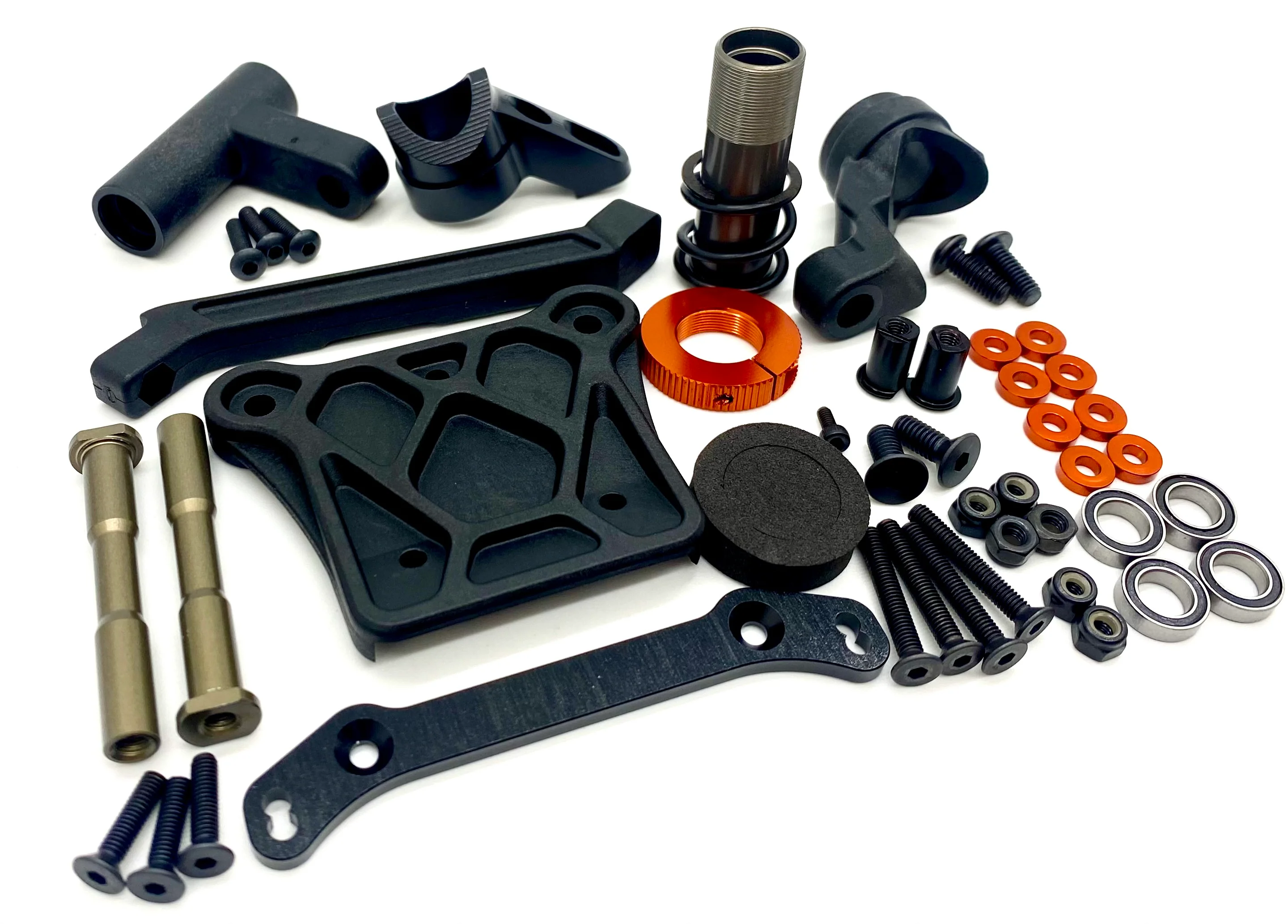 HB Racing D8 WS - STEERING Set (bellcrank, posts servo saver d819 204850 Buggy - Image 2