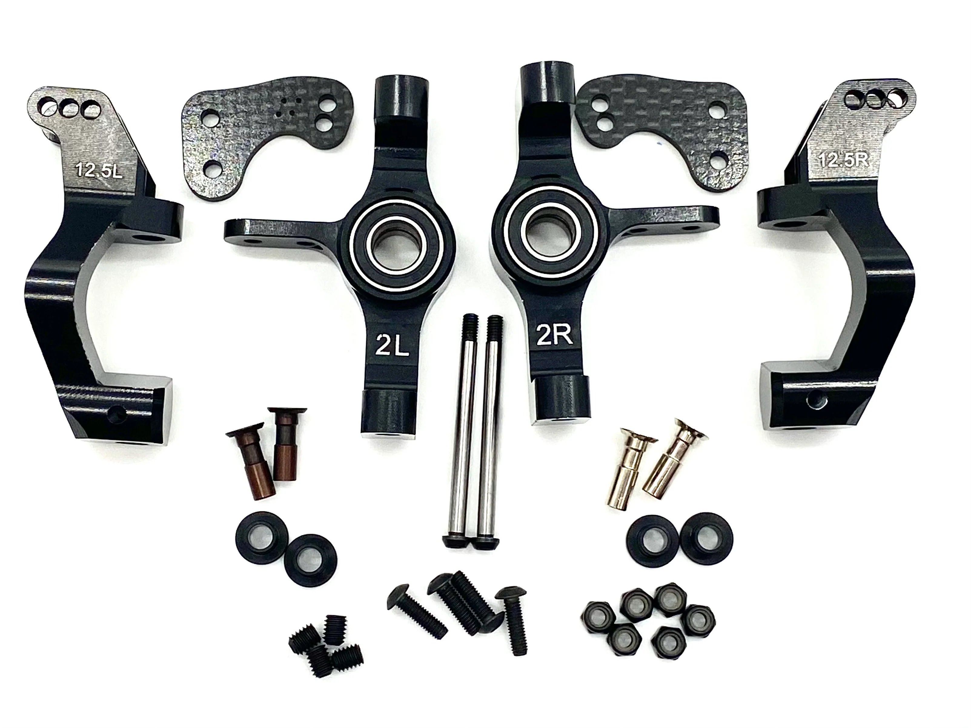 HB Racing D8Tevo3 - FRONT HUBS caster blocks v4 steering pins D817 Truggy 204575 - Image 3