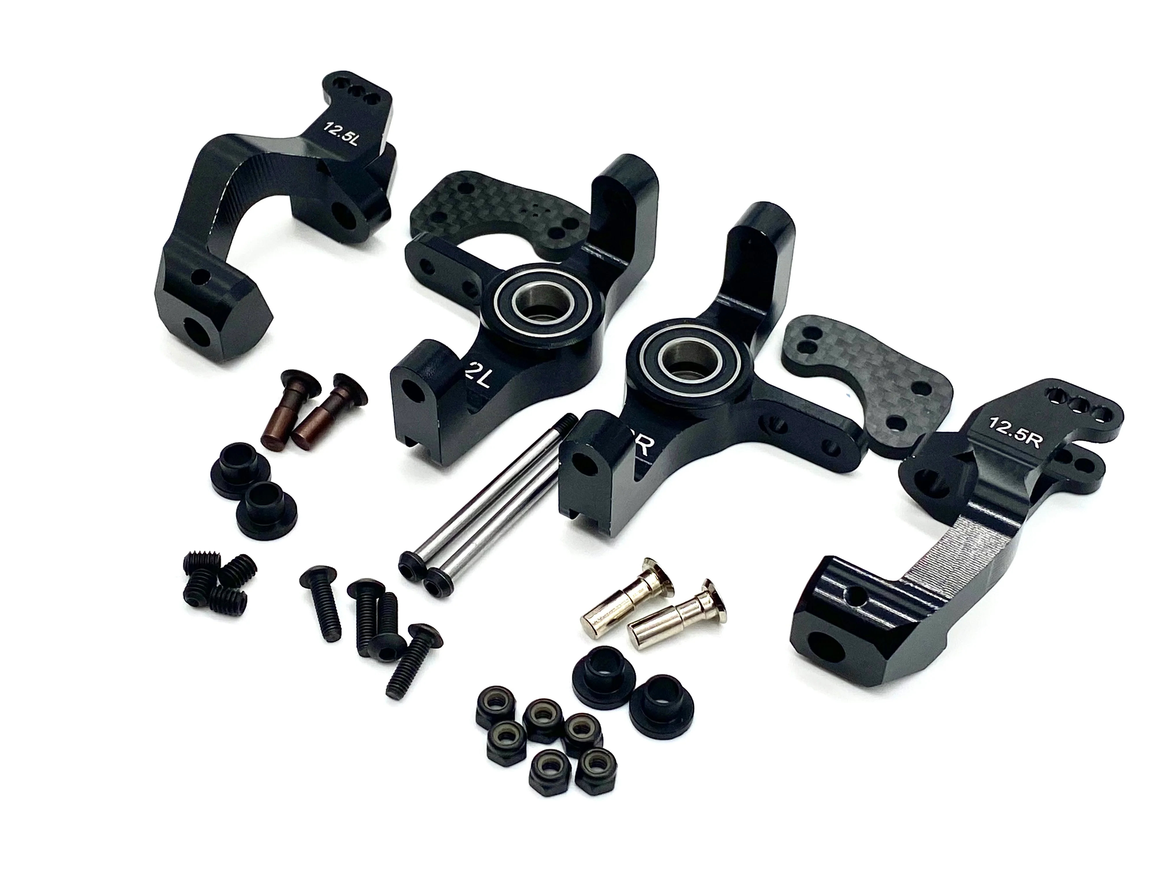 HB Racing D8Tevo3 - FRONT HUBS caster blocks v4 steering pins D817 Truggy 204575 - Image 5