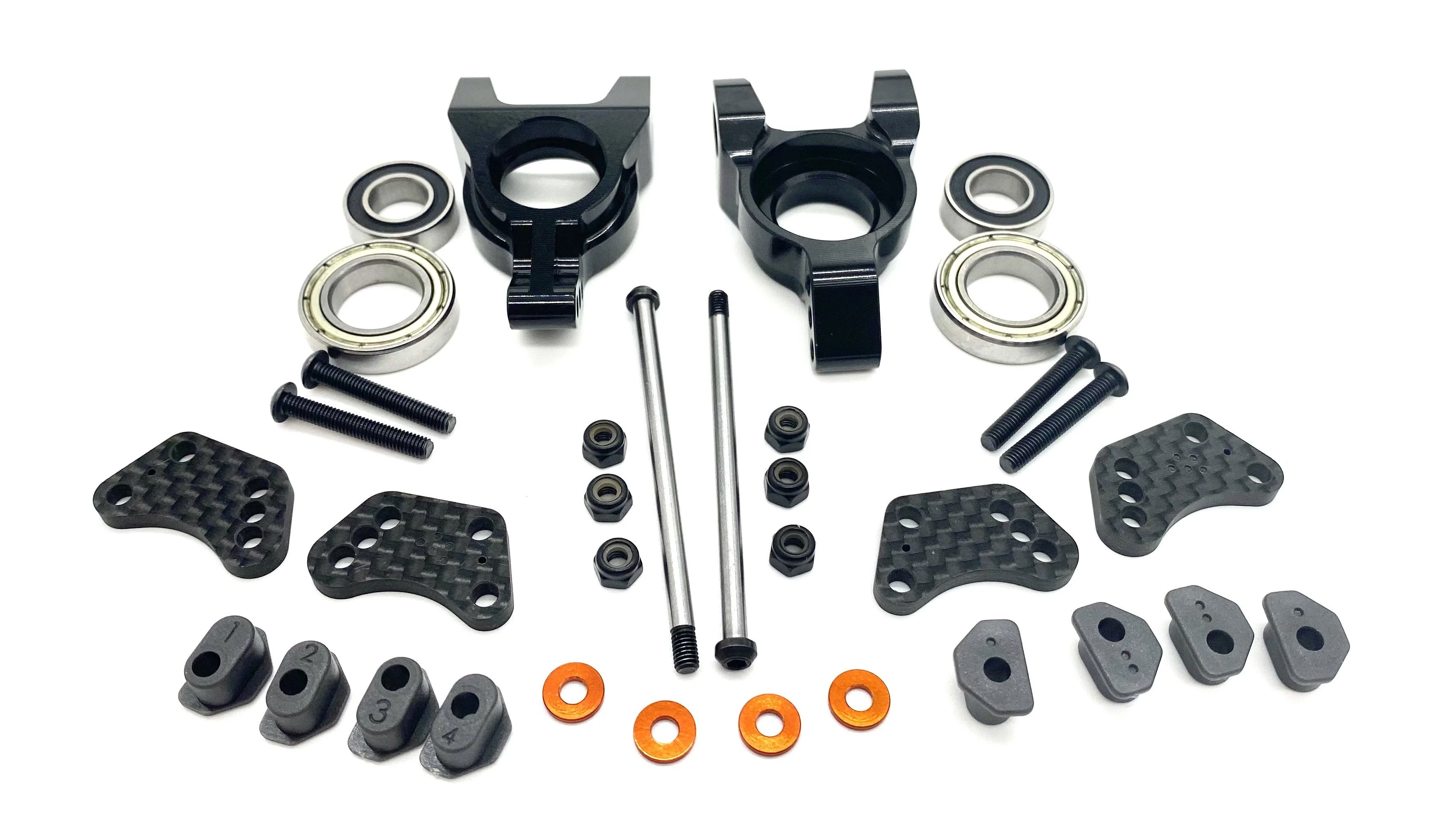 HB Racing D8Tevo3 - REAR HUBS (Carrier Aluminum Pins D817 Truggy 204575 - Image 2