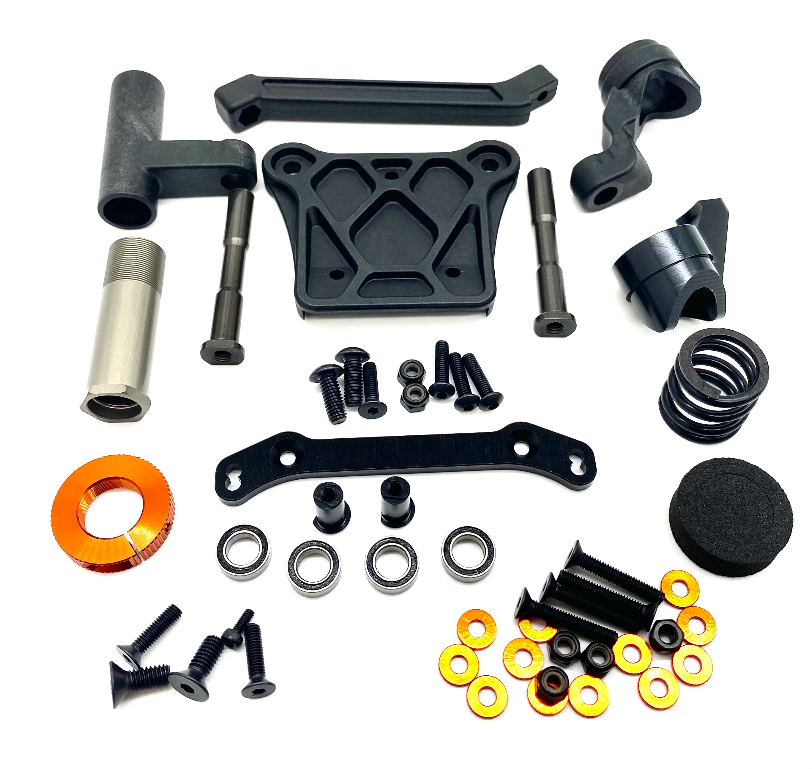 HB Racing D8Tevo3 - STEERING Set (bellcrank, posts servo saver d819 Truggy 204575
