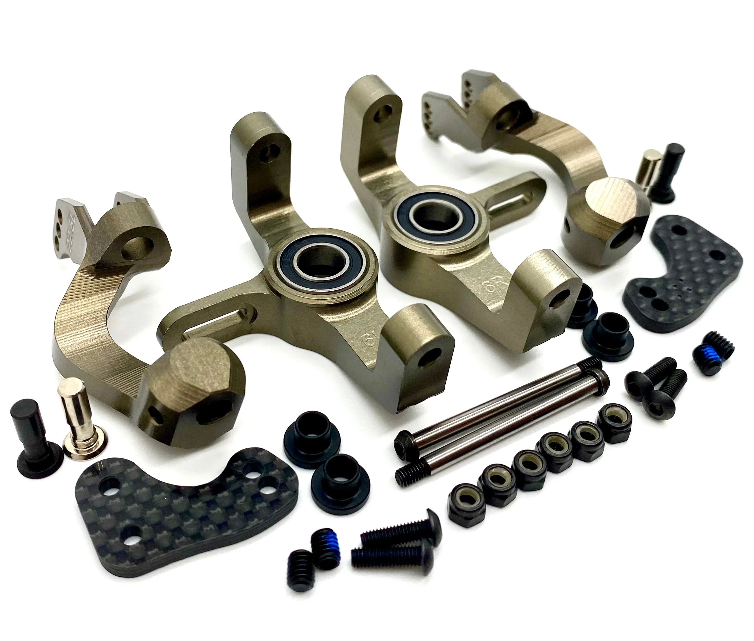 HB Racing E8 WS - FRONT HUBS caster blocks steering pins D819 204855
