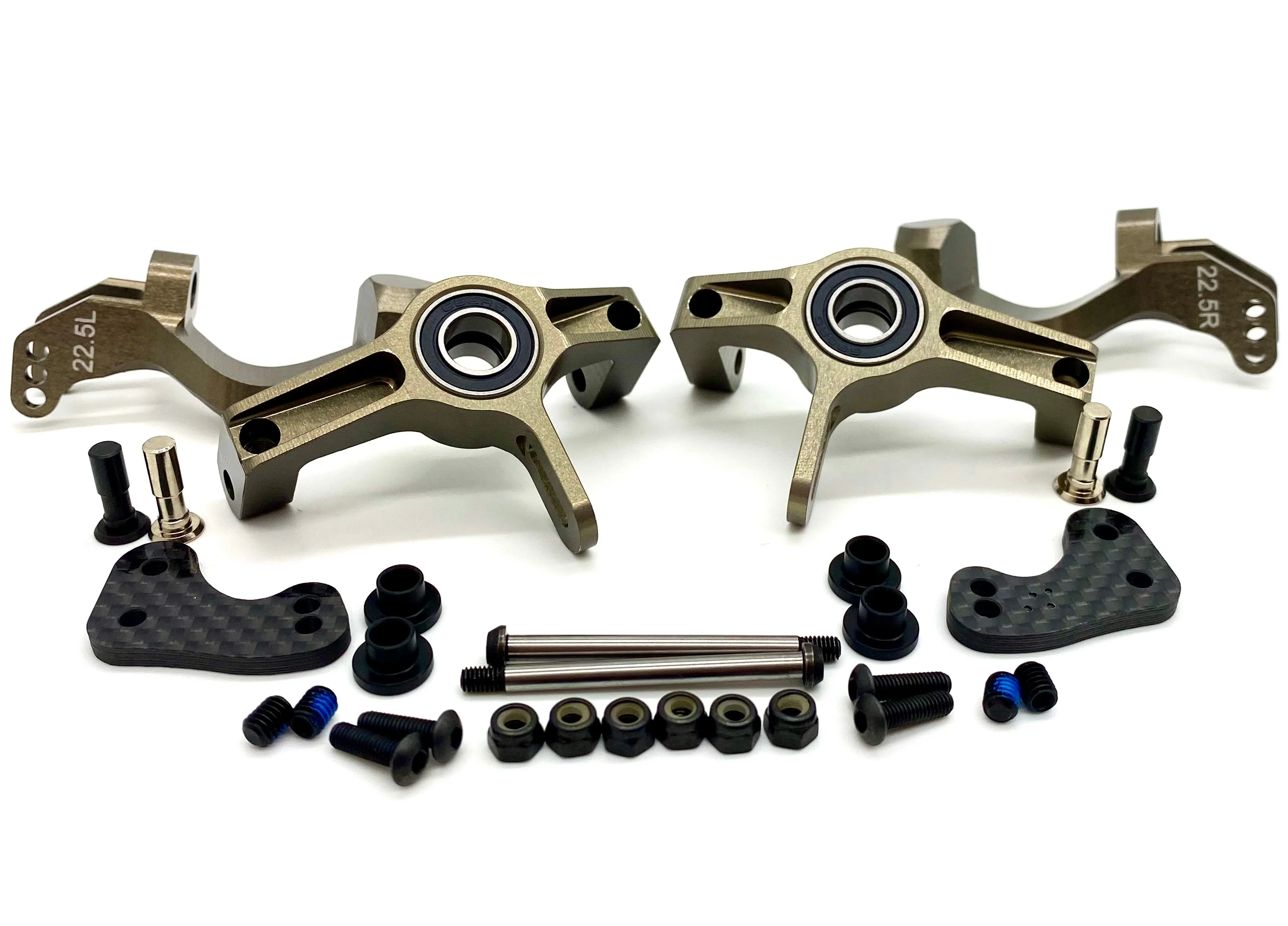 HB Racing E8 WS - FRONT HUBS caster blocks steering pins D819 204855 - Image 2