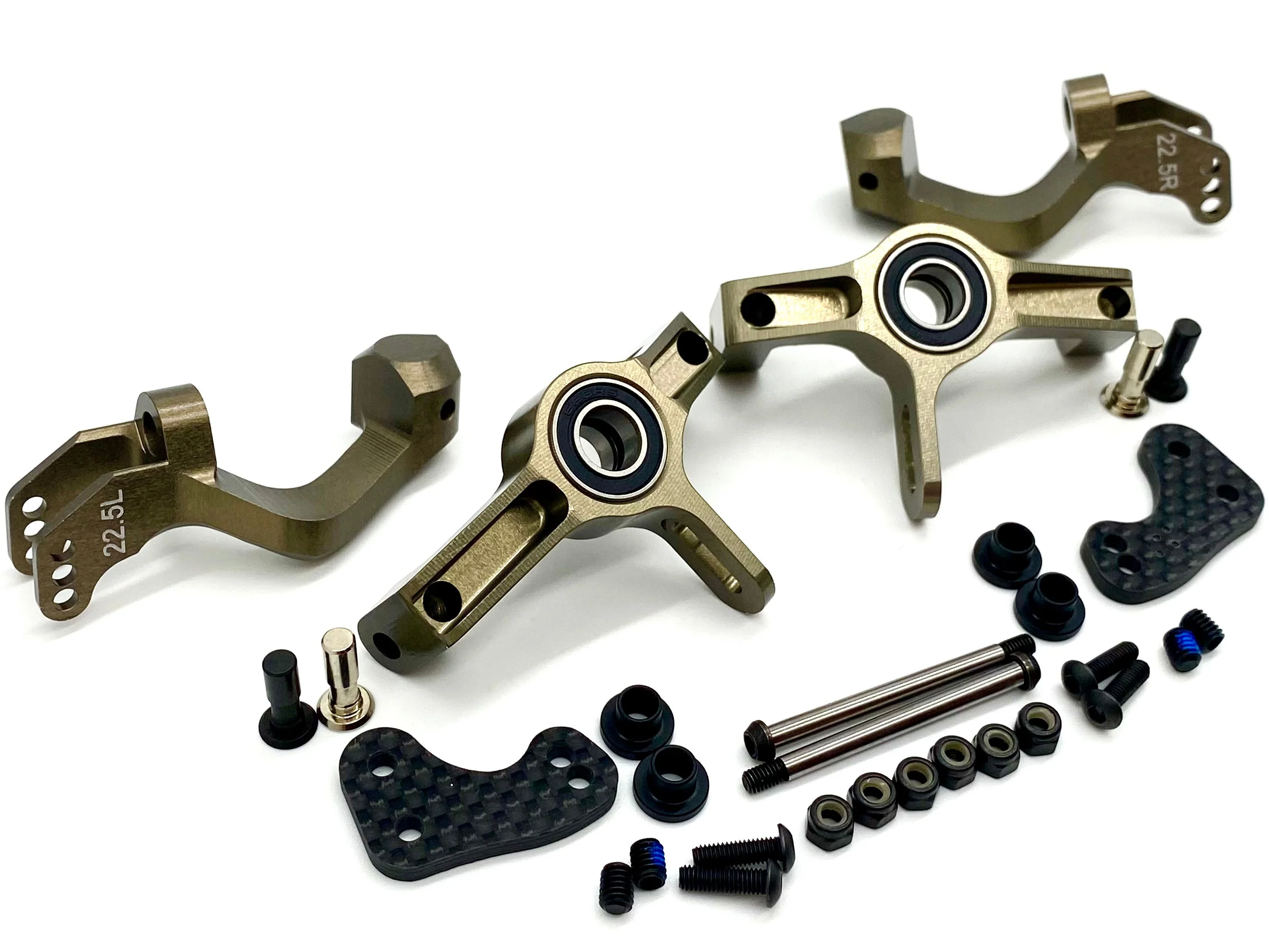 HB Racing E8 WS - FRONT HUBS caster blocks steering pins D819 204855 - Image 3